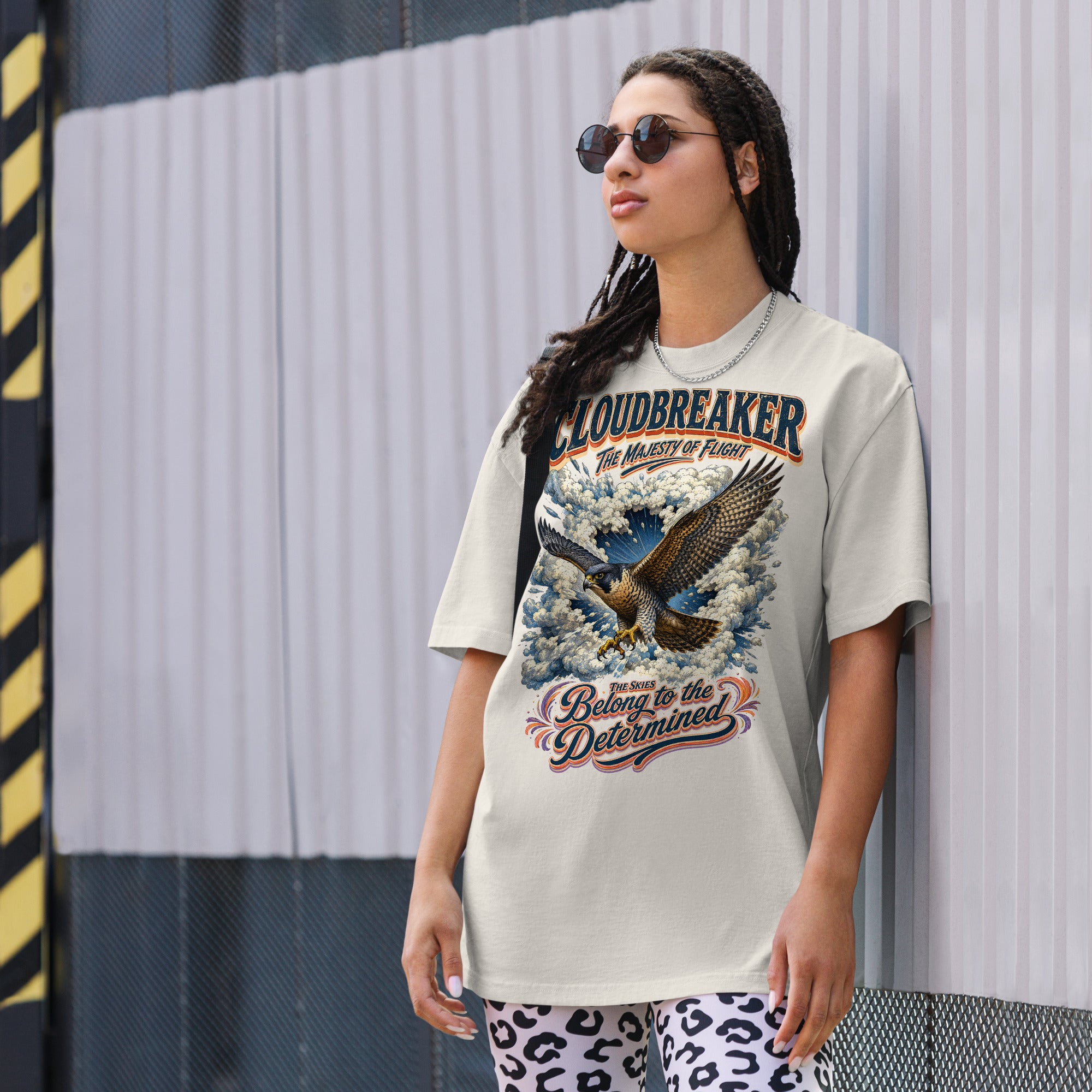 Falcon Lovers Cloudbreaker Vintage Oversized Faded Tee T-8 by printfluence.net