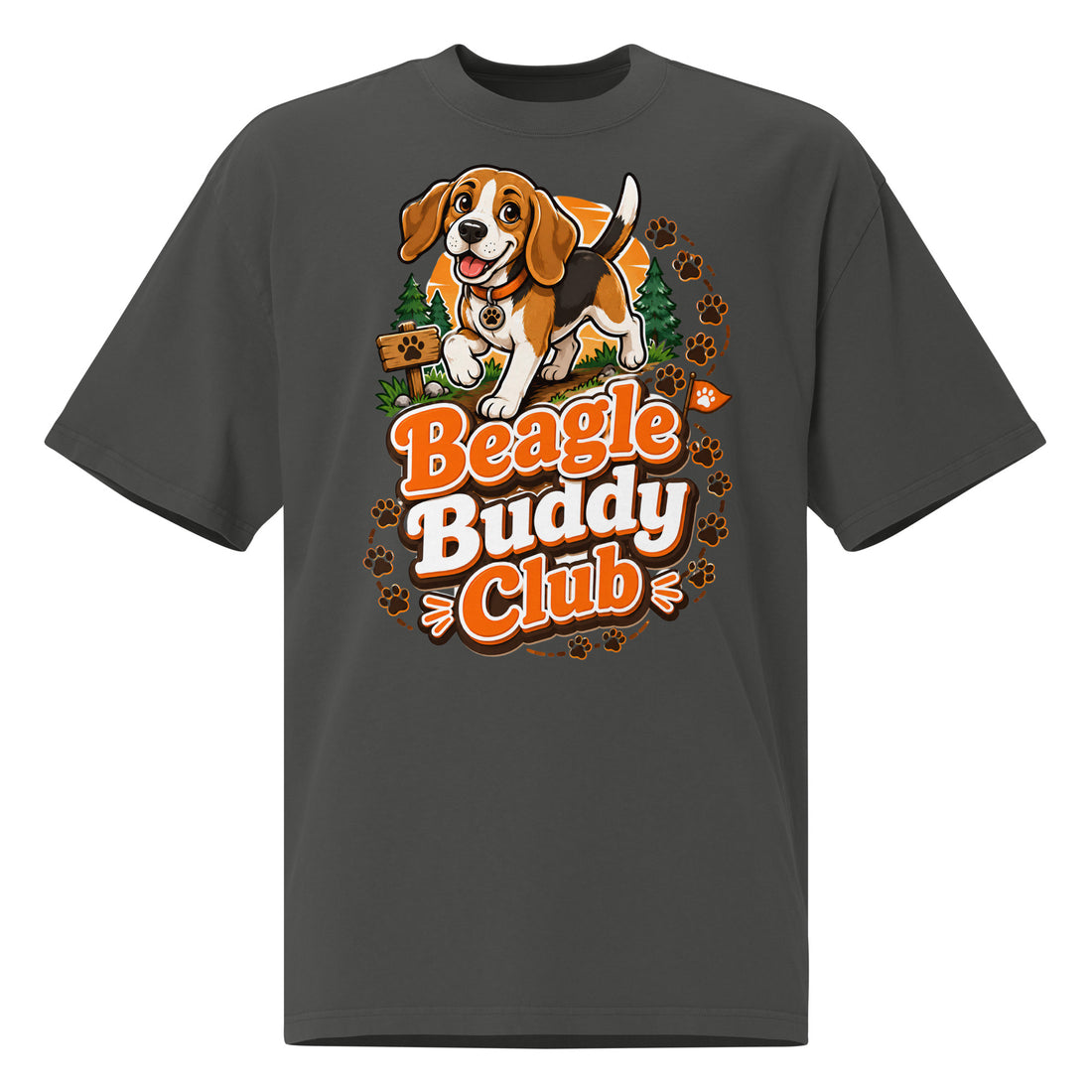 Elite Coffee and Dogs - Premium Luxury Golden Retriever Dog Lovers Oversized Faded Tee by printfluence.net