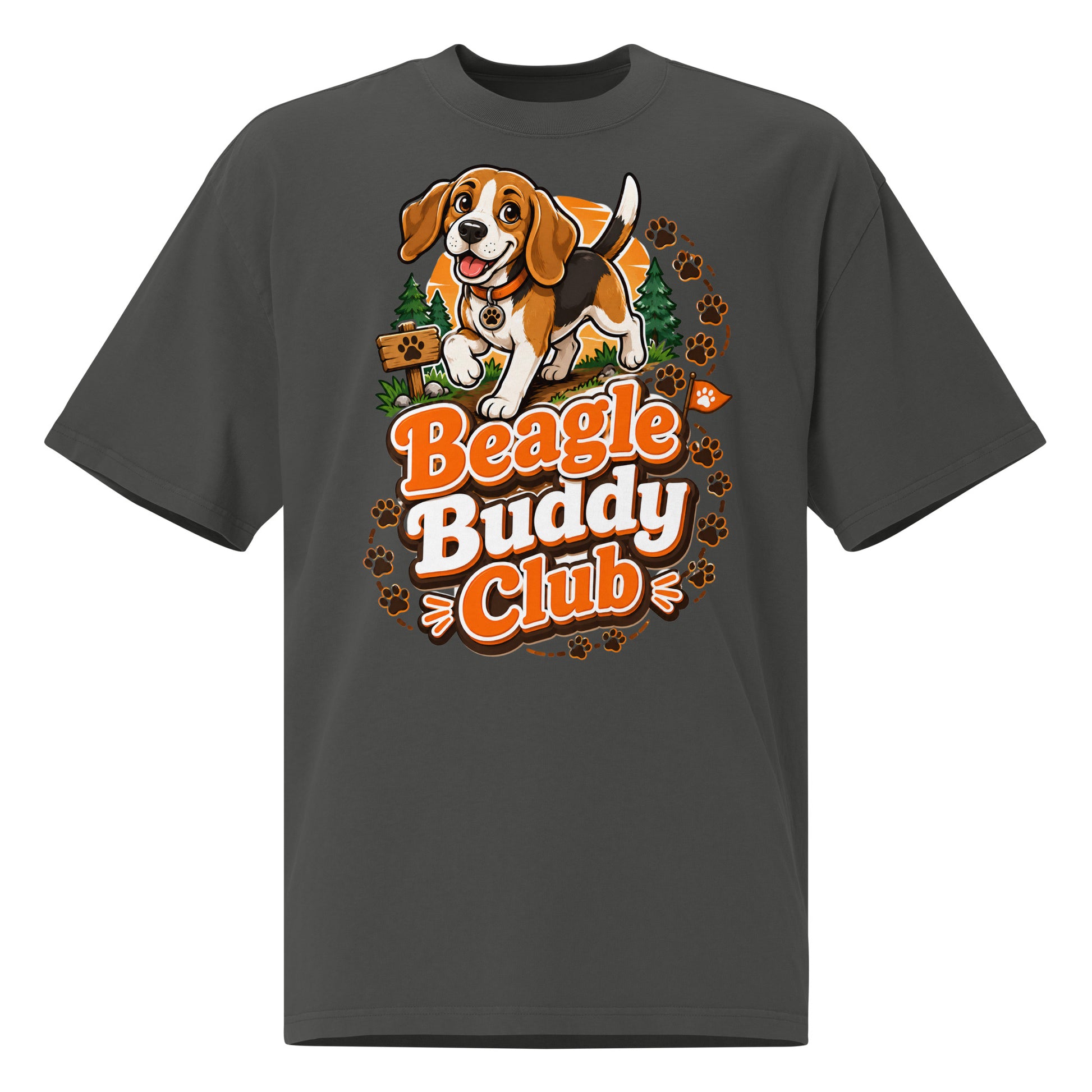 Elite Coffee and Dogs - Premium Luxury Golden Retriever Dog Lovers Oversized Faded Tee by printfluence.net