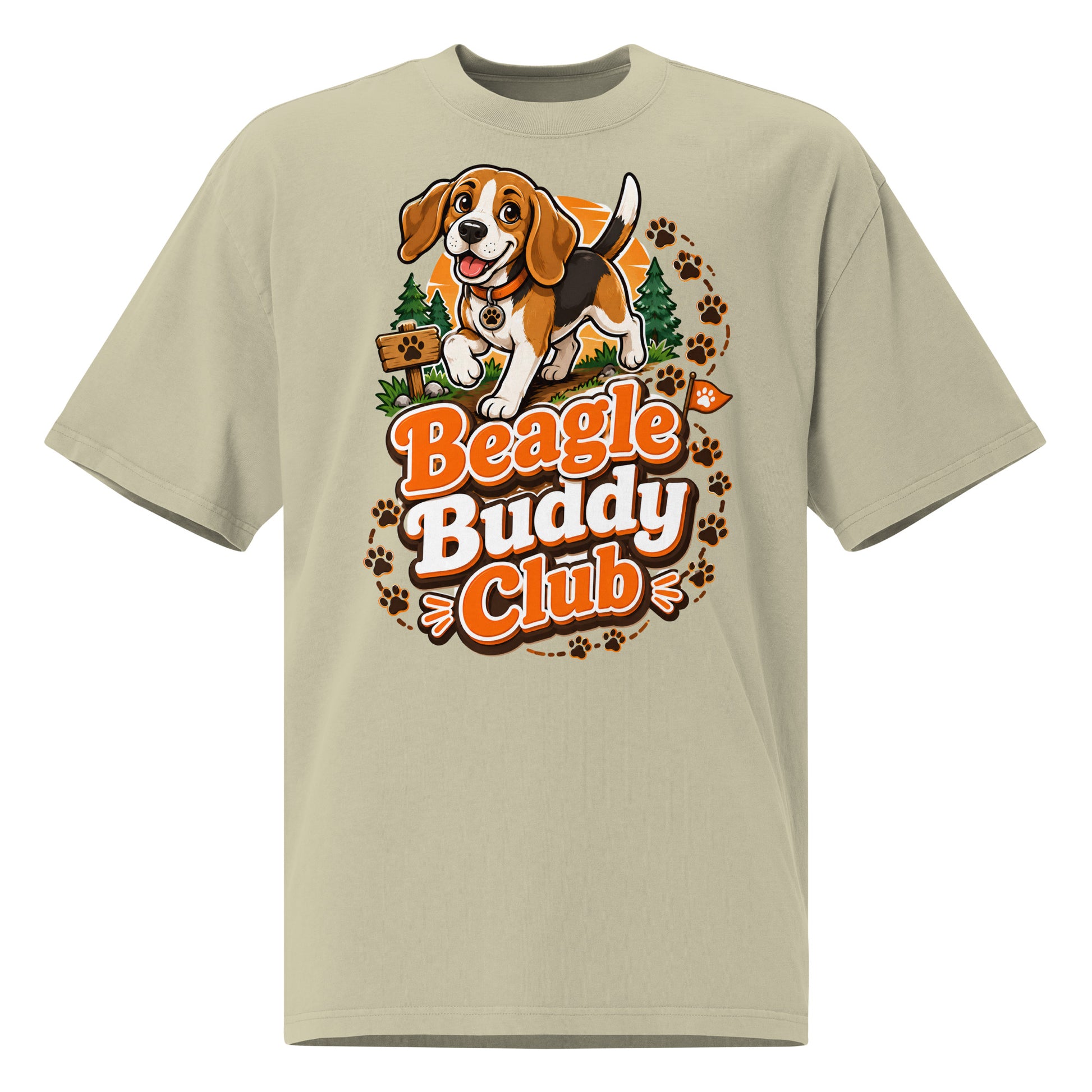 Elite Coffee and Dogs - Premium Luxury Golden Retriever Dog Lovers Oversized Faded Tee by printfluence.net