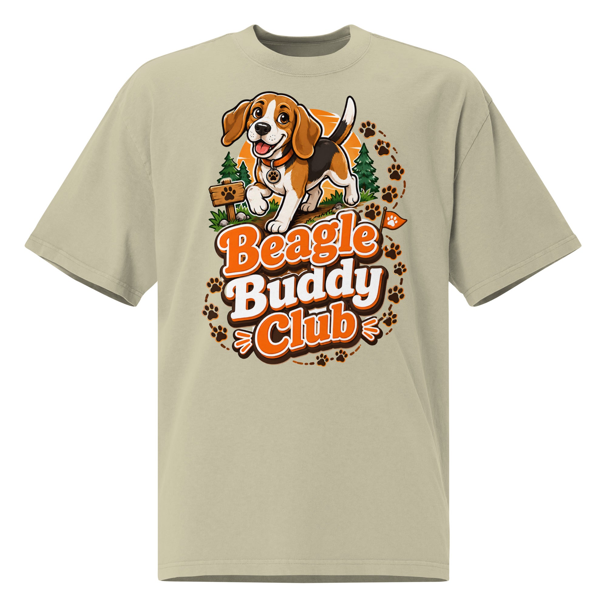 Elite Coffee and Dogs - Premium Luxury Golden Retriever Dog Lovers Oversized Faded Tee by printfluence.net
