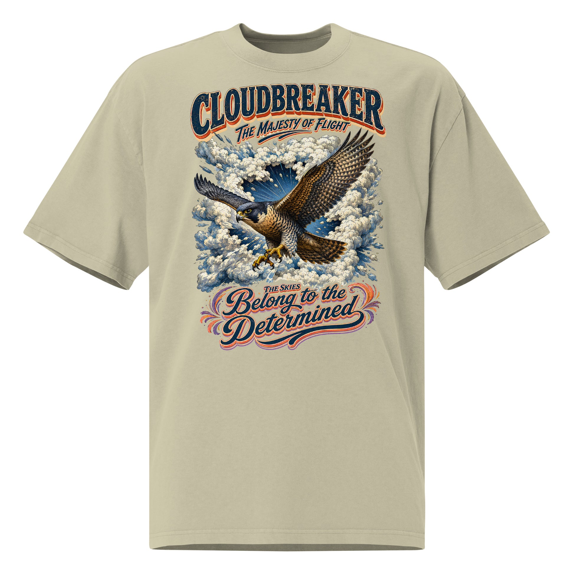 Falcon Lovers Cloudbreaker Vintage Oversized Faded Tee T-8 by printfluence.net