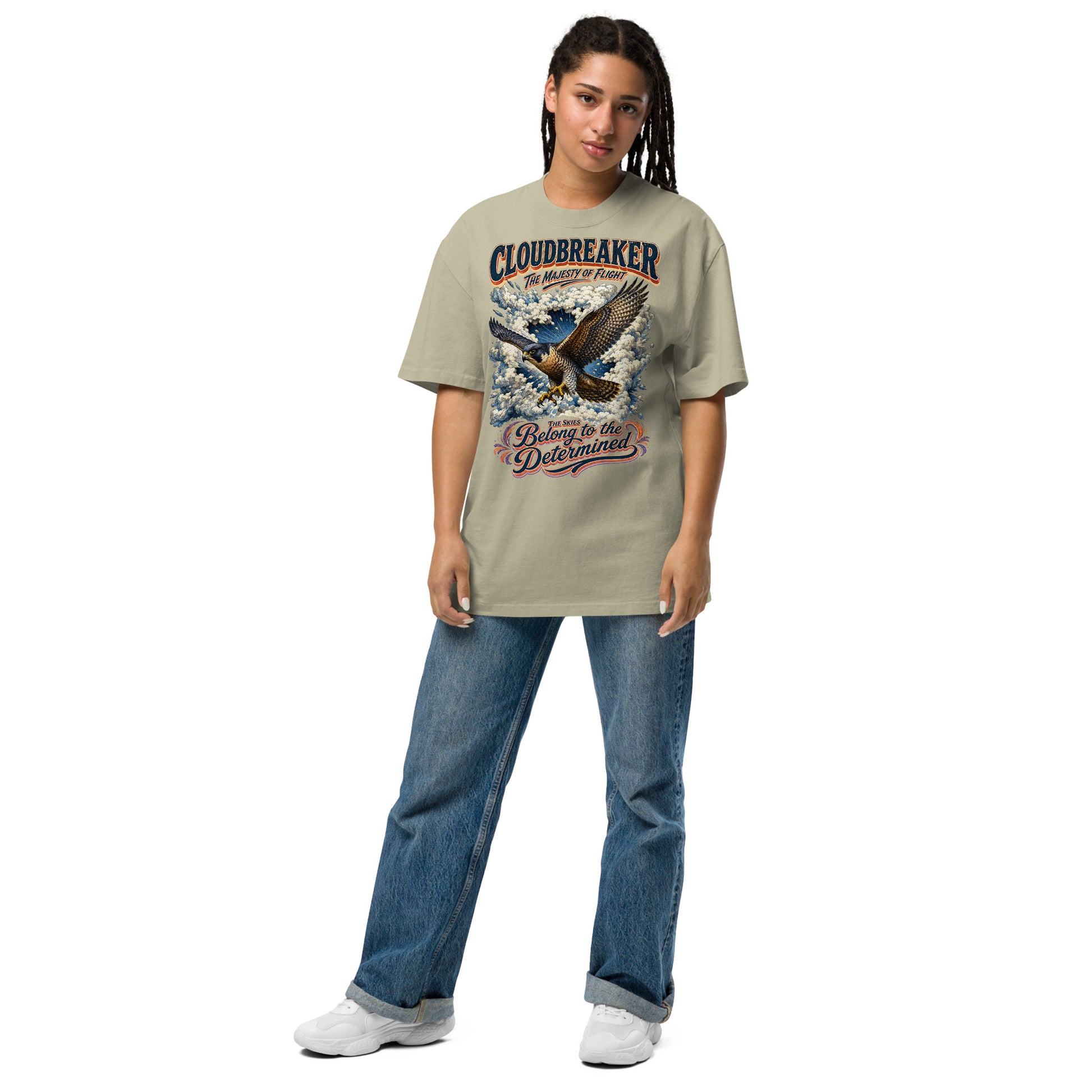 Falcon Lovers Cloudbreaker Vintage Oversized Faded Tee T-8 by printfluence.net