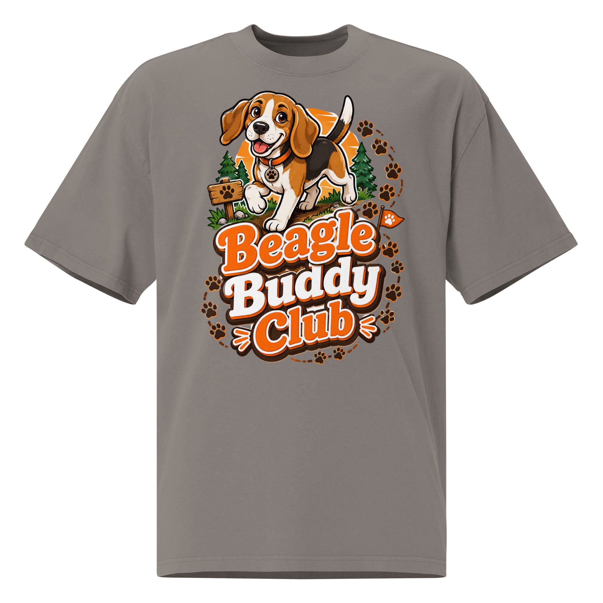 Elite Coffee and Dogs - Premium Luxury Golden Retriever Dog Lovers Oversized Faded Tee by printfluence.net