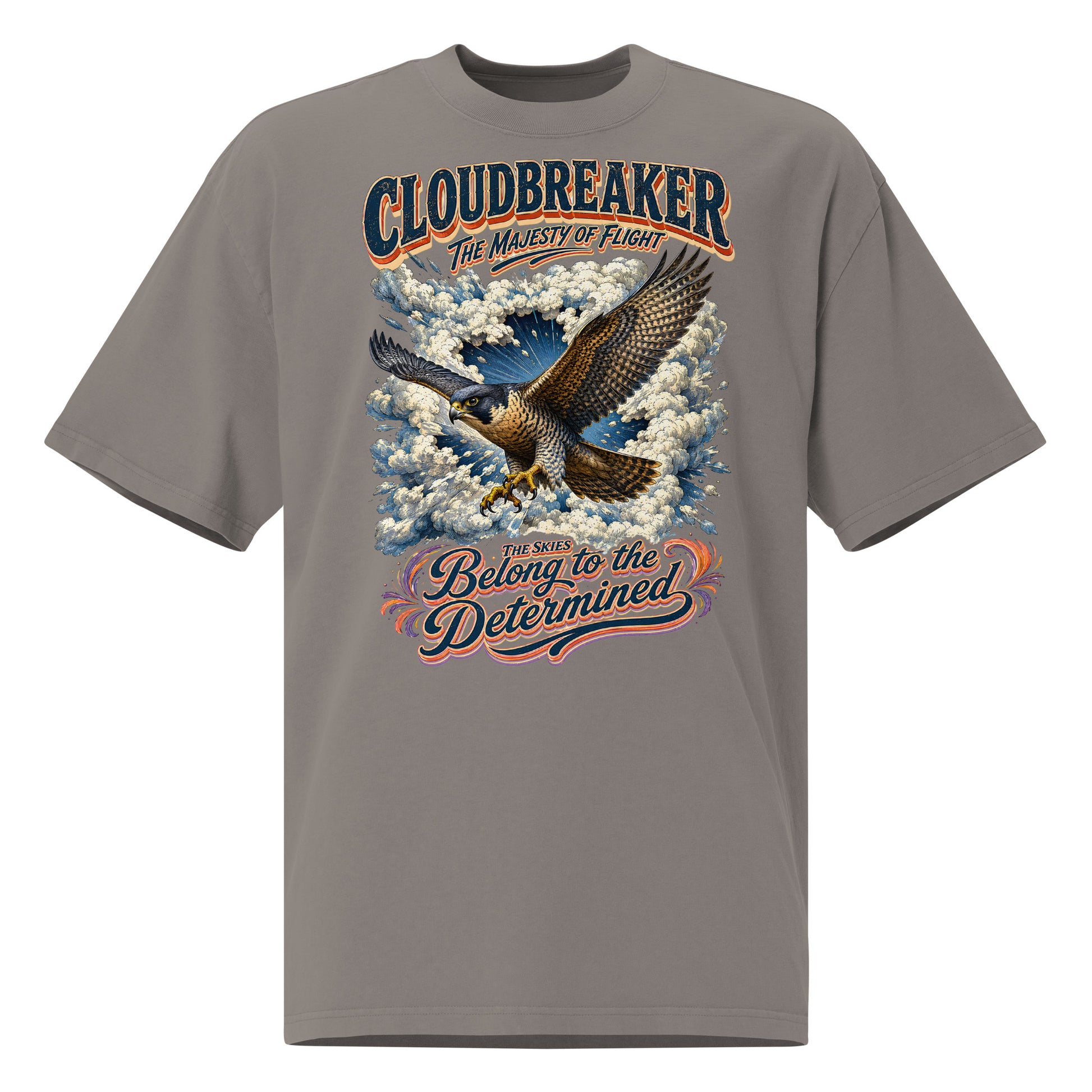 Falcon Lovers Cloudbreaker Vintage Oversized Faded Tee T-8 by printfluence.net