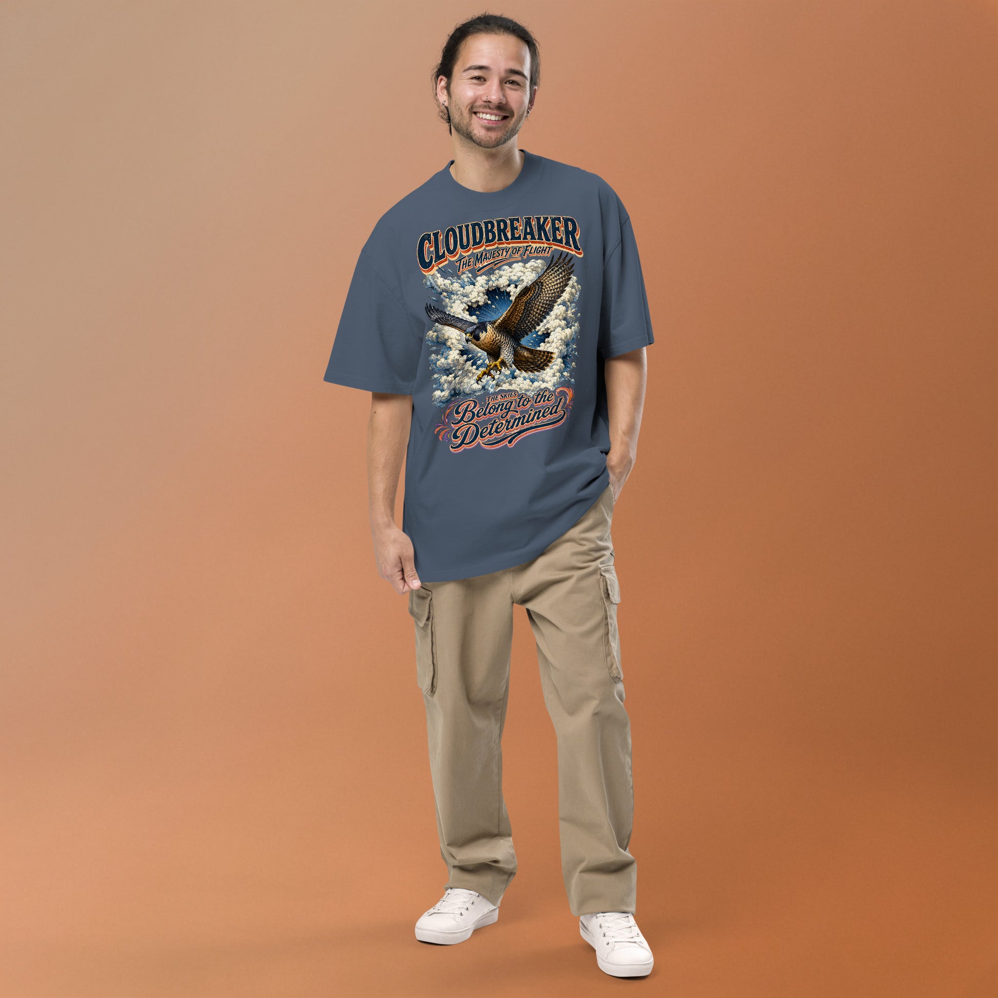 Falcon Lovers Cloudbreaker Vintage Oversized Faded Tee T-8 by printfluence.net
