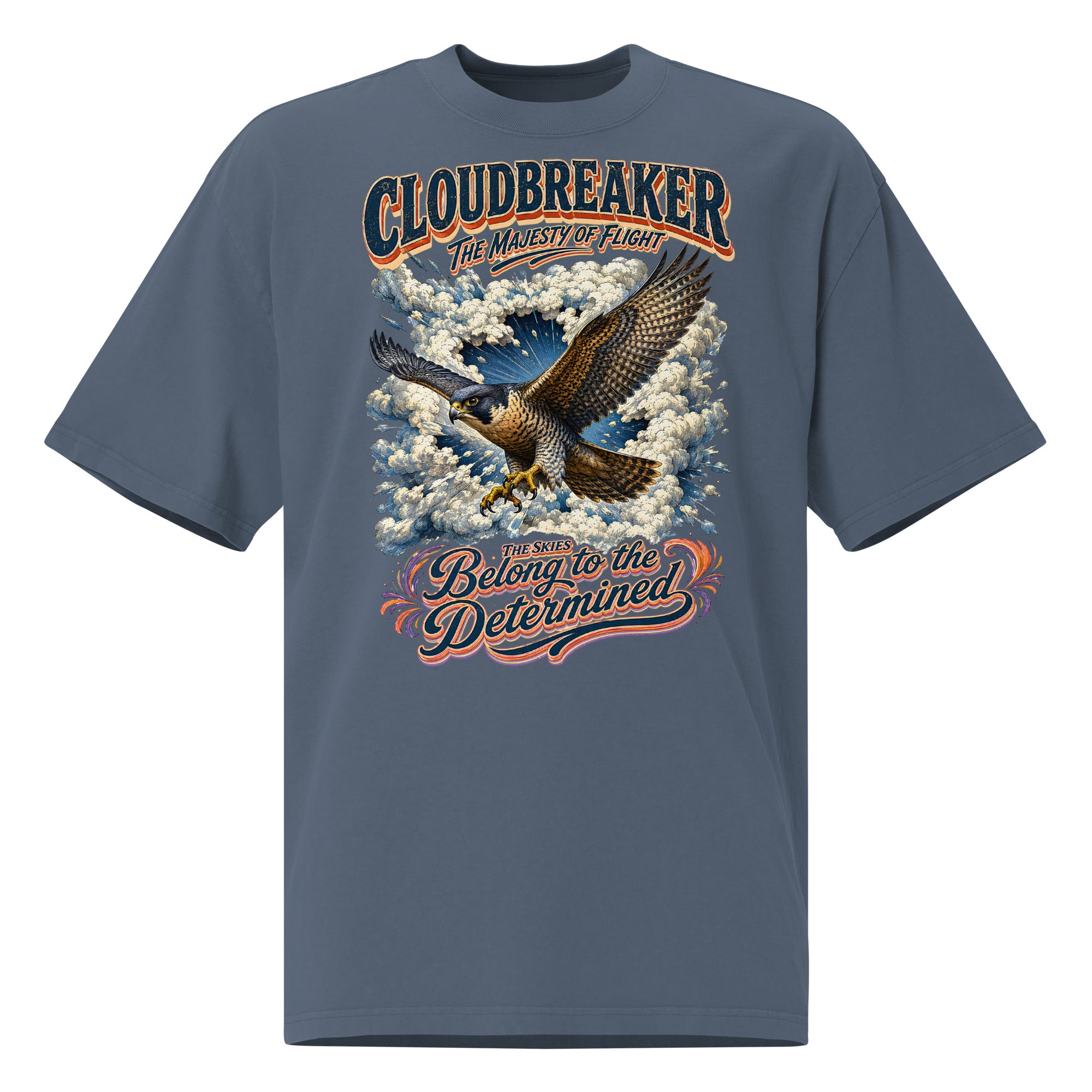 Falcon Lovers Cloudbreaker Vintage Oversized Faded Tee T-8 by printfluence.net