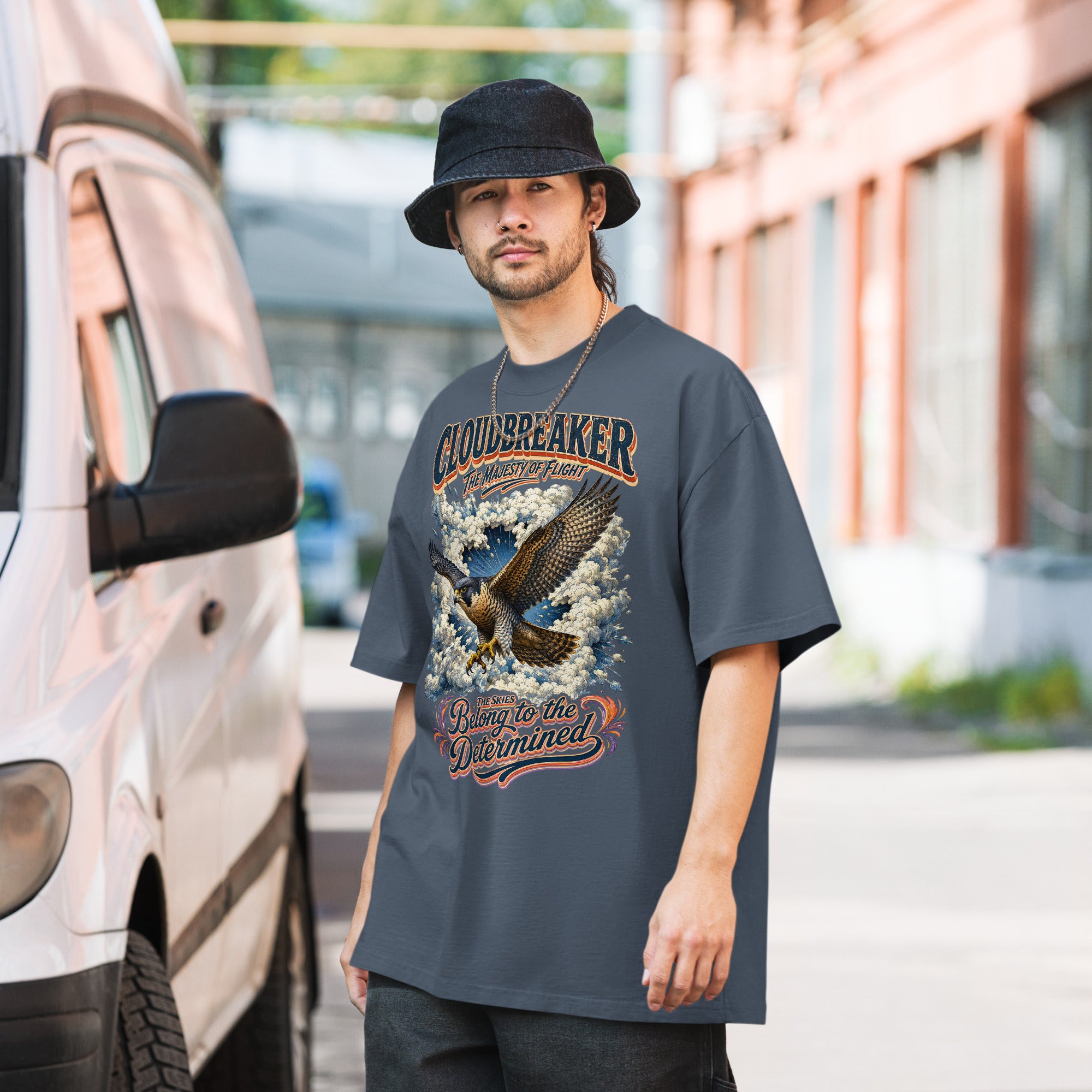 Falcon Lovers Cloudbreaker Vintage Oversized Faded Tee T-8 by printfluence.net