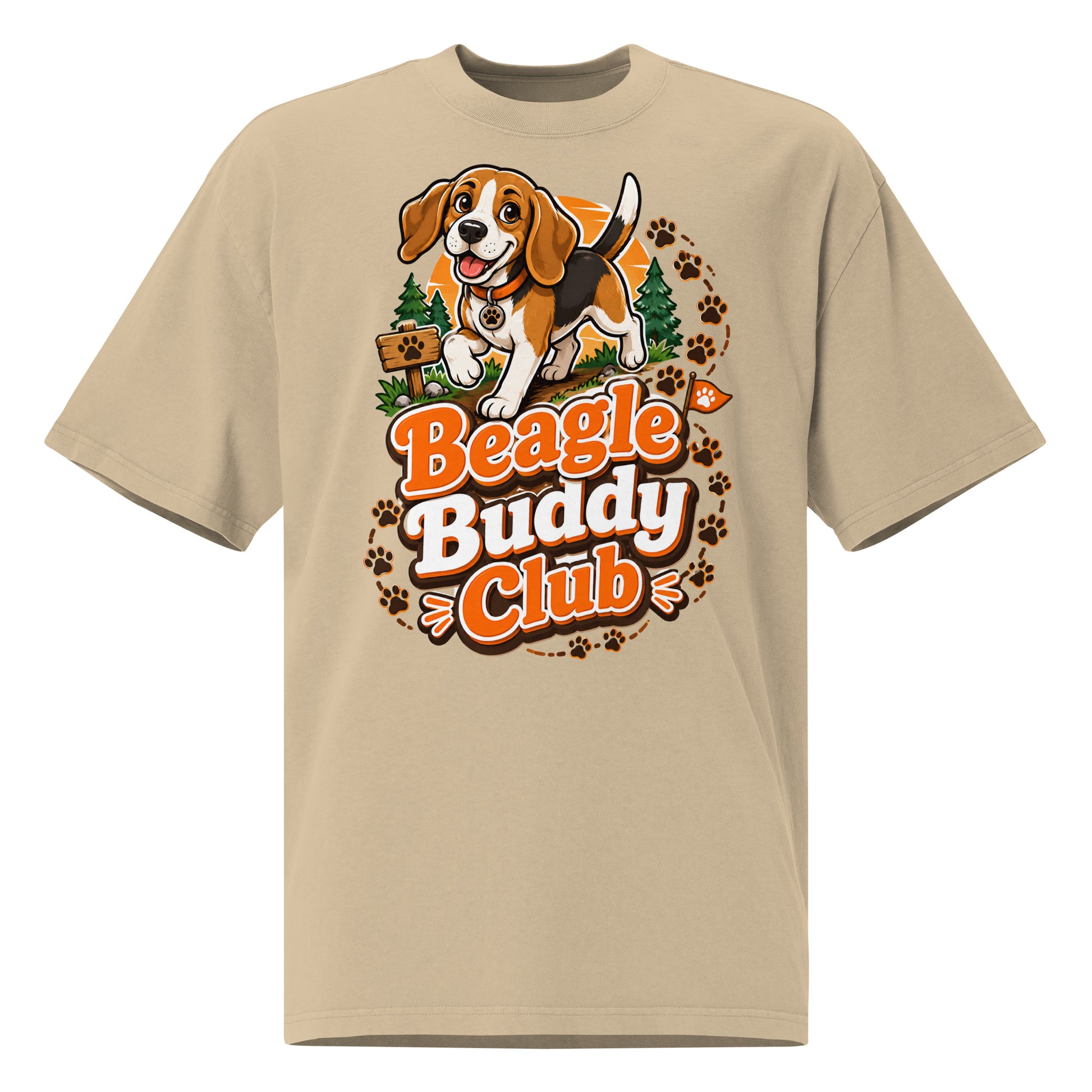 Elite Coffee and Dogs - Premium Luxury Golden Retriever Dog Lovers Oversized Faded Tee by printfluence.net