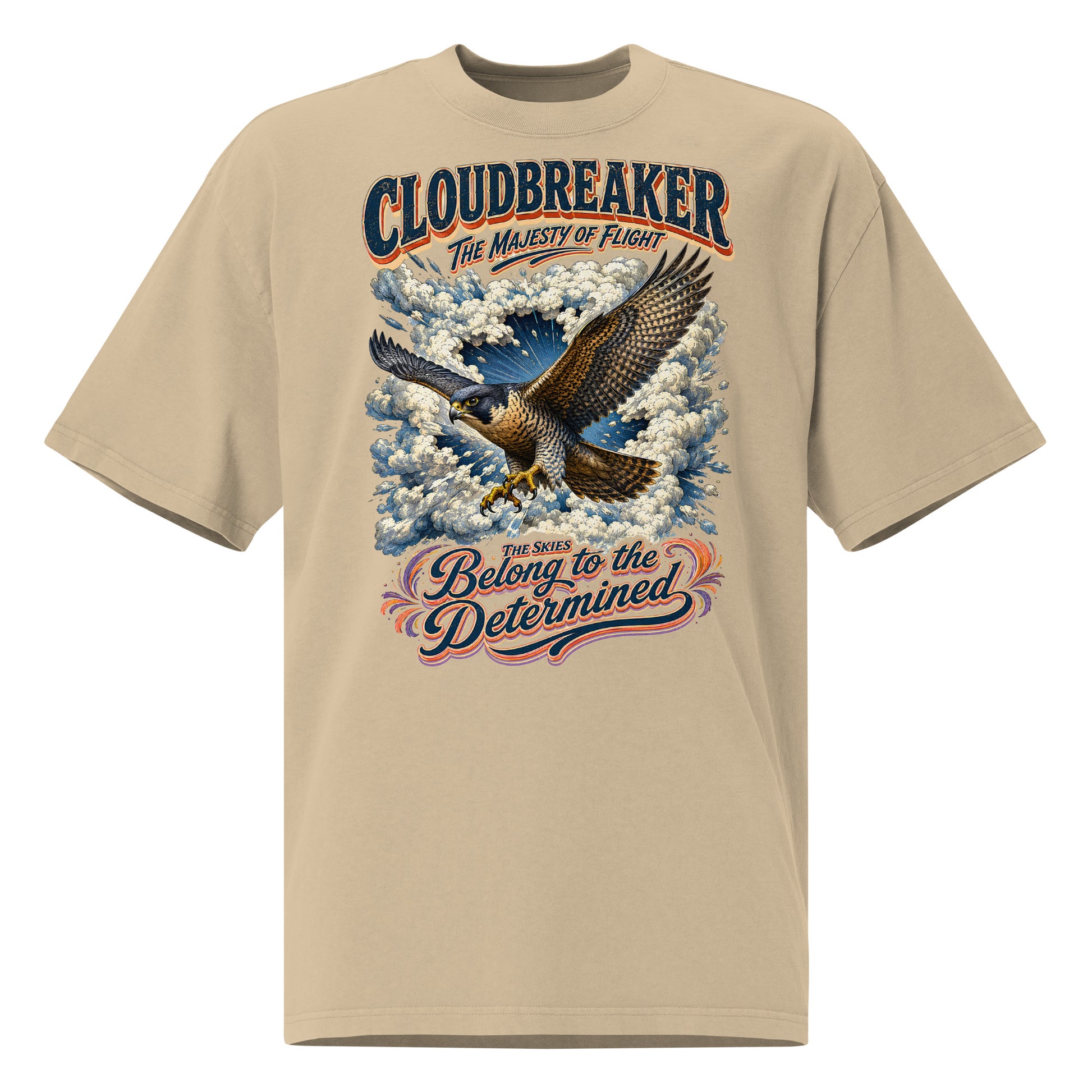 Falcon Lovers Cloudbreaker Vintage Oversized Faded Tee T-8 by printfluence.net