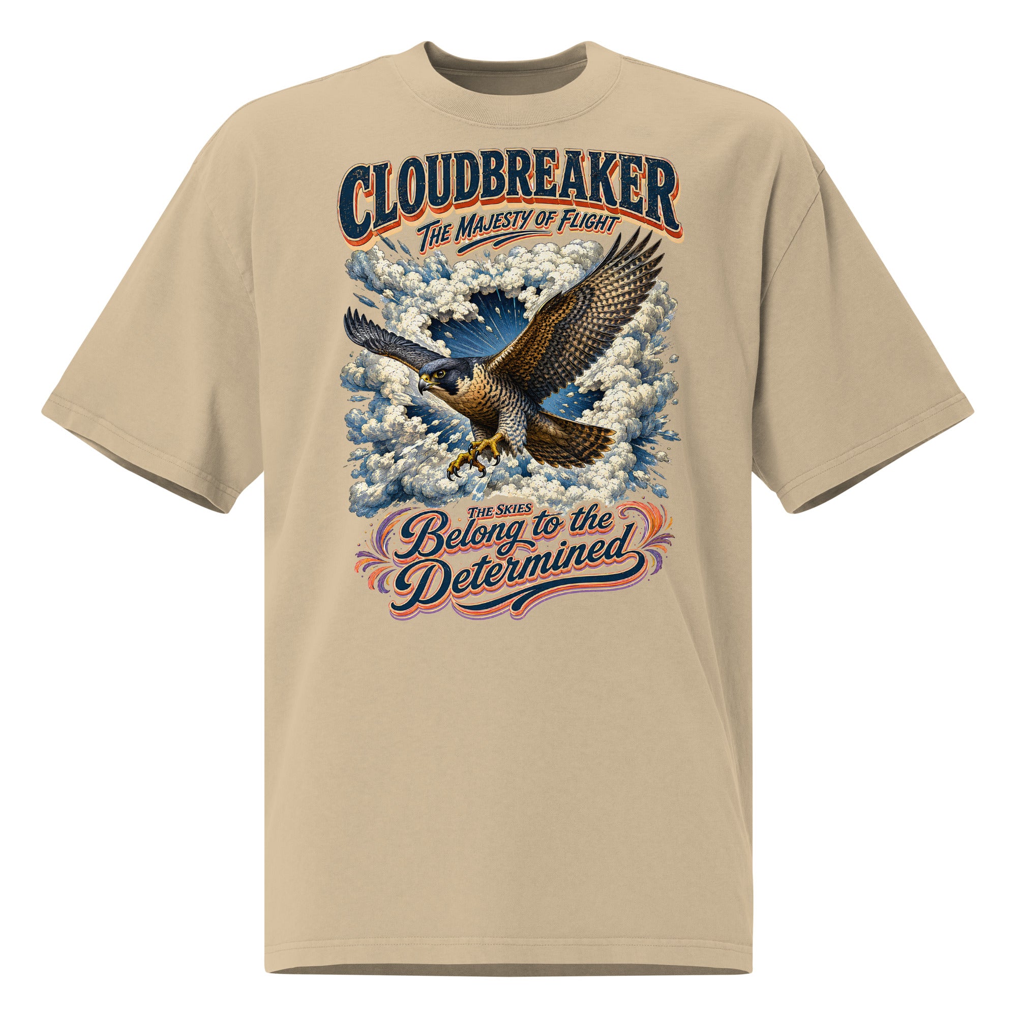 Falcon Lovers Cloudbreaker Vintage Oversized Faded Tee T-8 by printfluence.net