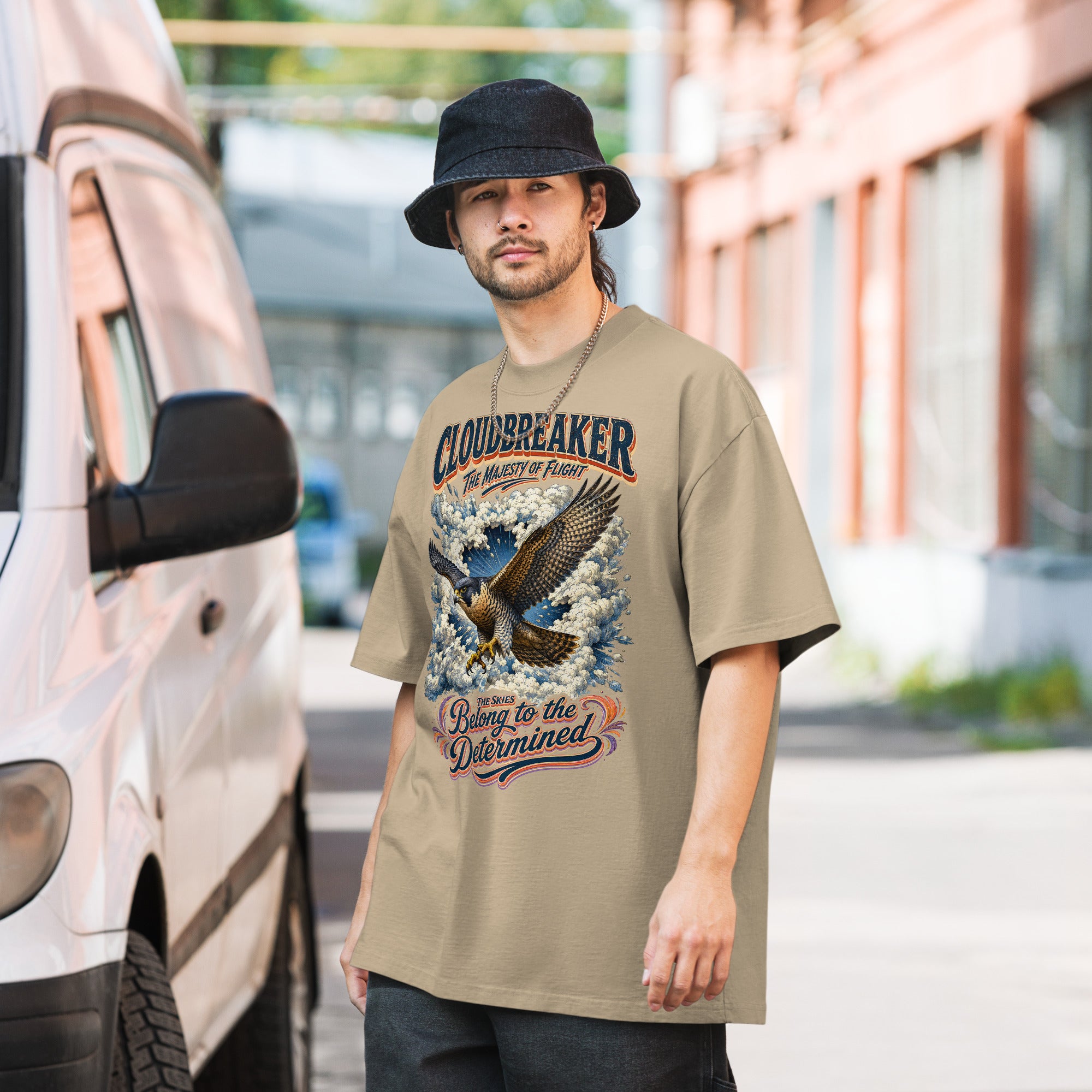 Falcon Lovers Cloudbreaker Vintage Oversized Faded Tee T-8 by printfluence.net