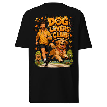 Elite Dog Lovers Club - Premium Luxury Golden Retriever Men's Heavyweight Tee by printfluence.net