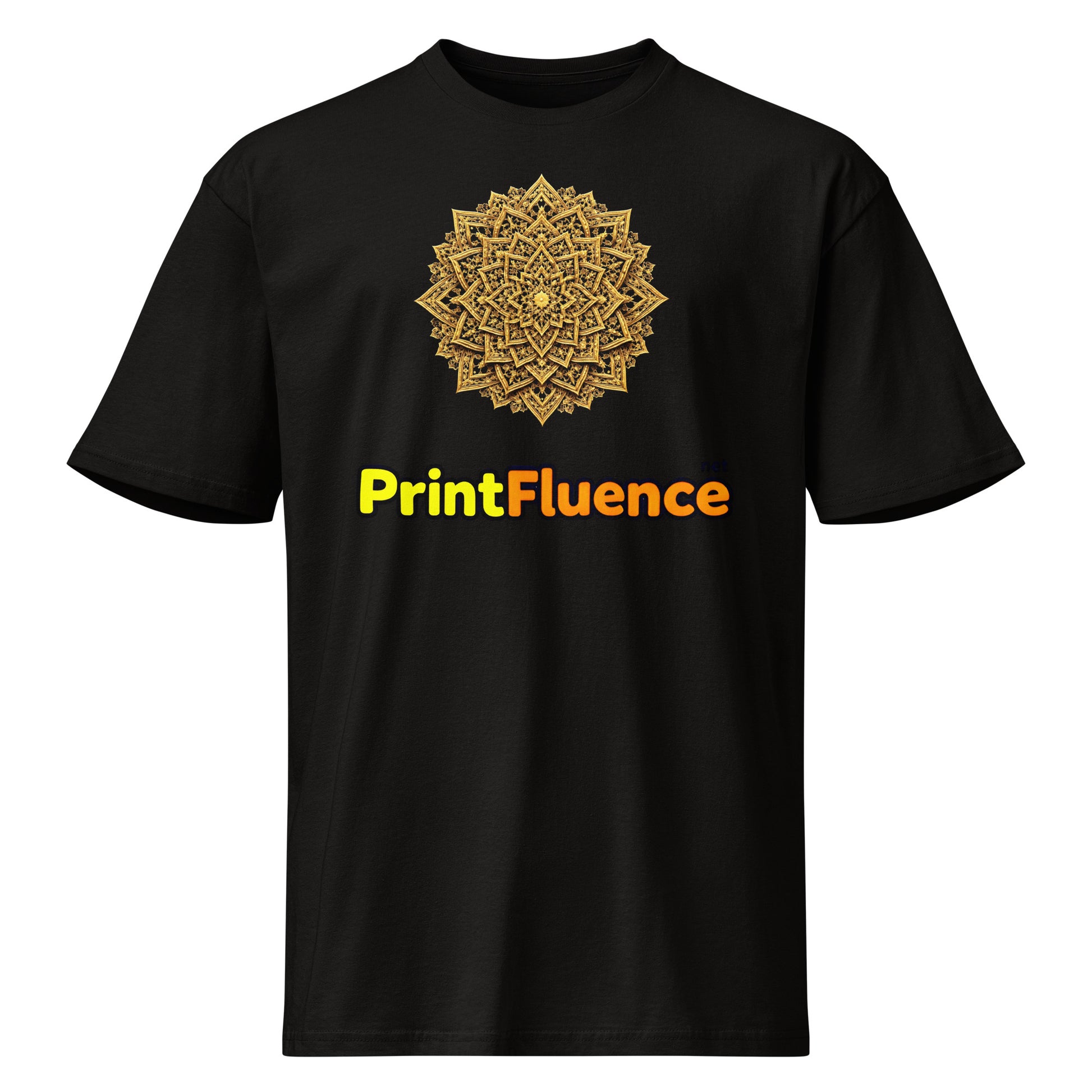 Cotton Heritage MC1082 I Men's Premium Short Sleeve Tee - Golden Star Spiral Men’s Premium Tee – Luxe Nested Stars Graphic Shirt by printfluence.net