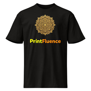 Cotton Heritage MC1082 I Men's Premium Short Sleeve Tee - Golden Star Spiral Men’s Premium Tee – Luxe Nested Stars Graphic Shirt by printfluence.net