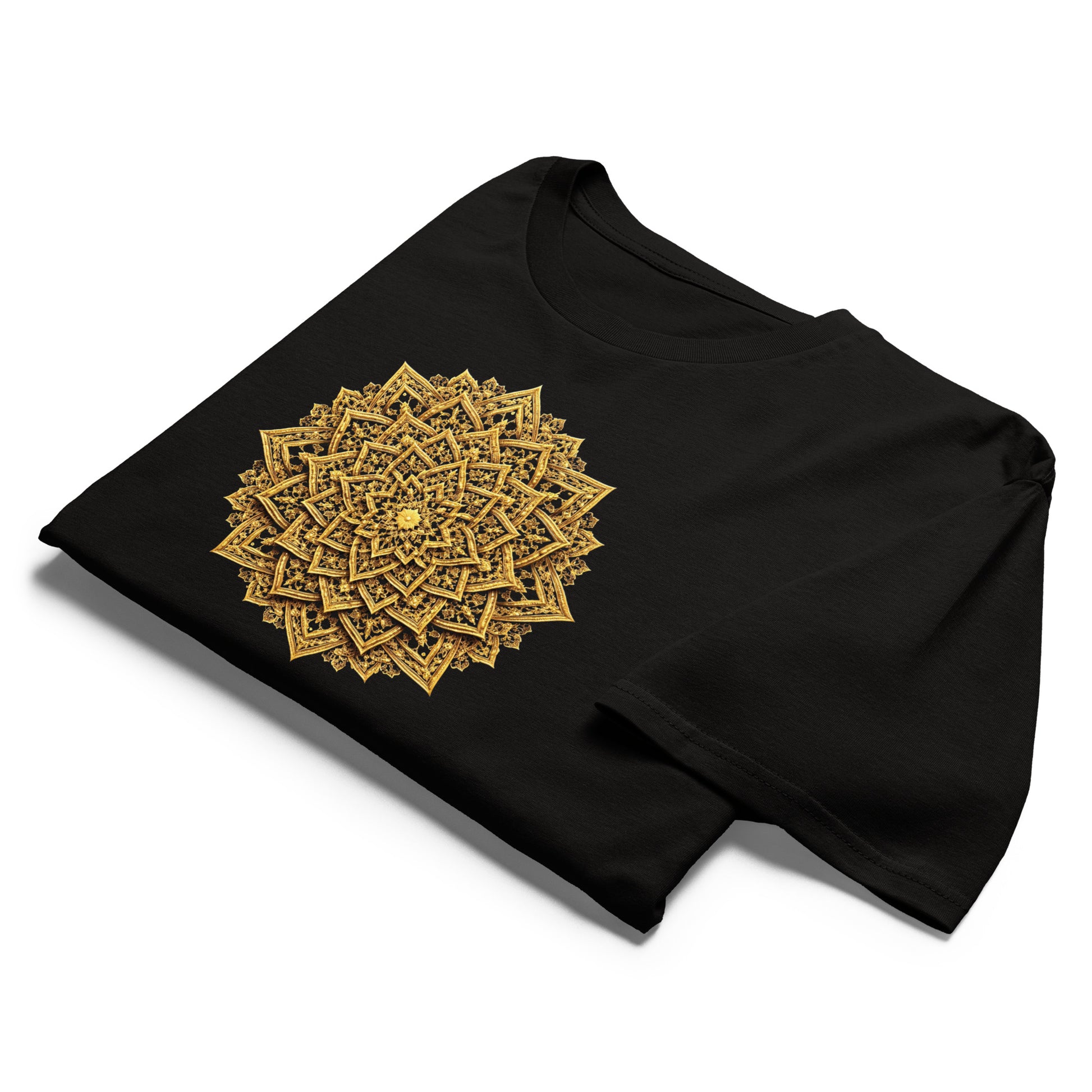 Cotton Heritage MC1082 I Men's Premium Short Sleeve Tee - Golden Star Spiral Men’s Premium Tee – Luxe Nested Stars Graphic Shirt by printfluence.net