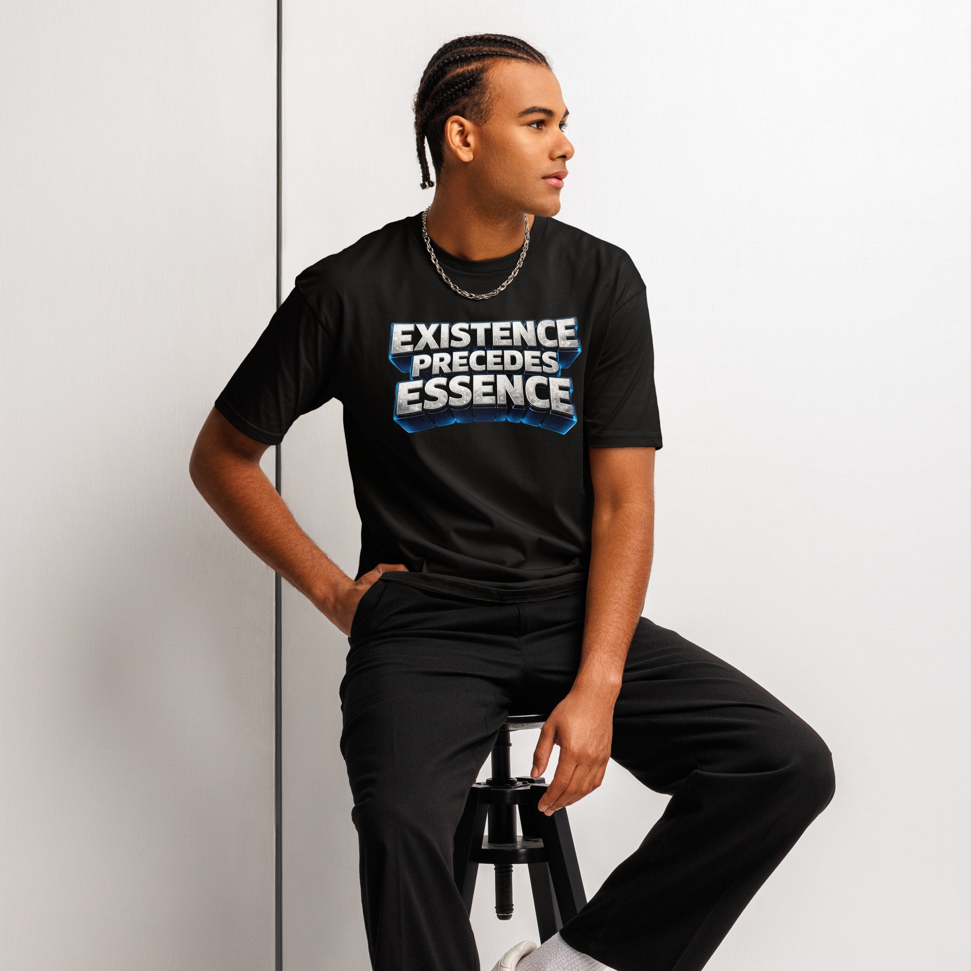 Cotton Heritage MC1082 I Men's Premium Short Sleeve Tee - Existence Precedes Essence Tee – Men's Premium Short Sleeve by printfluence.net