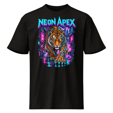 Cyberpunk Animals Lovers | Cotton Heritage MC1082 Men's Premium Short Sleeve Tee — NEON APEX by printfluence