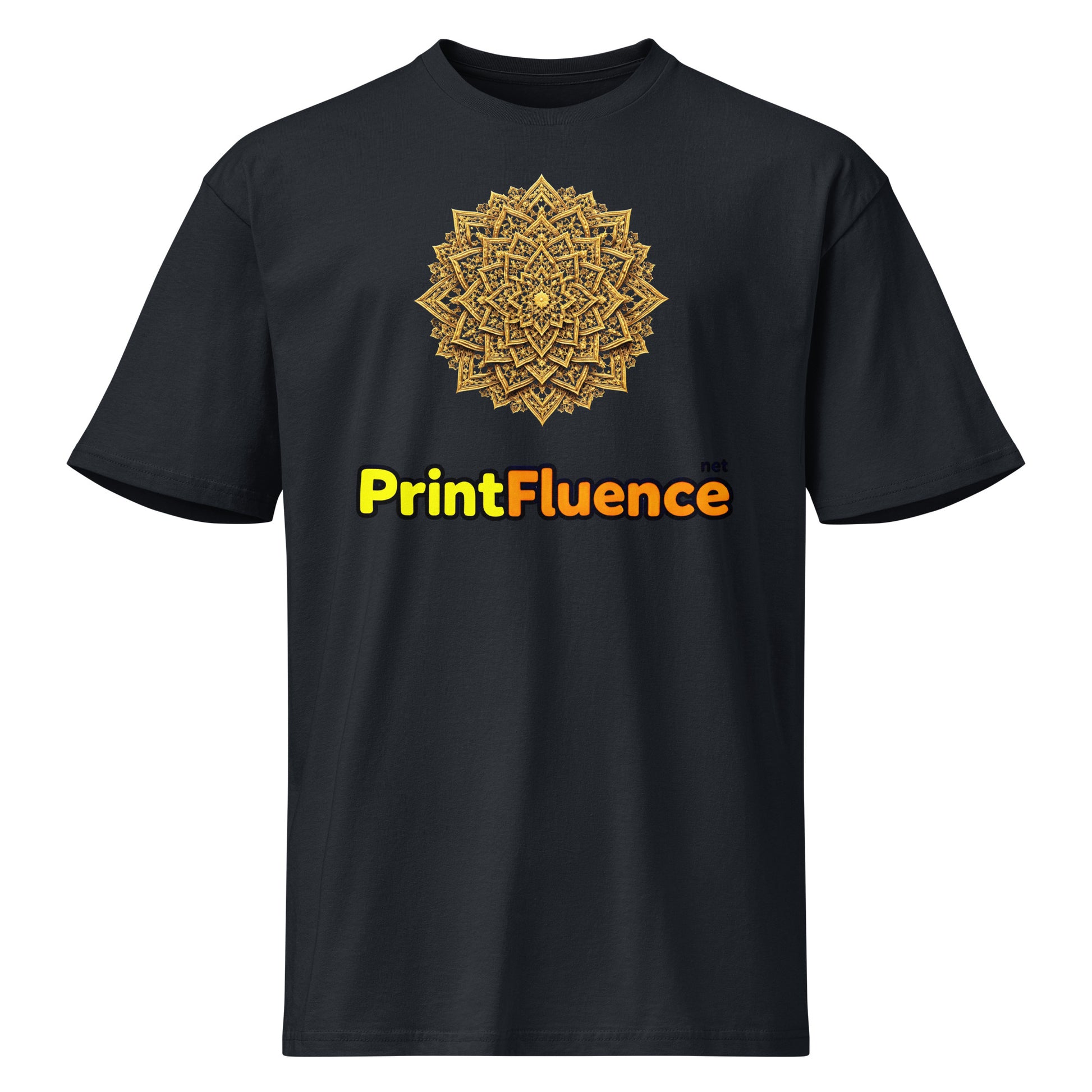 Cotton Heritage MC1082 I Men's Premium Short Sleeve Tee - Golden Star Spiral Men’s Premium Tee – Luxe Nested Stars Graphic Shirt by printfluence.net