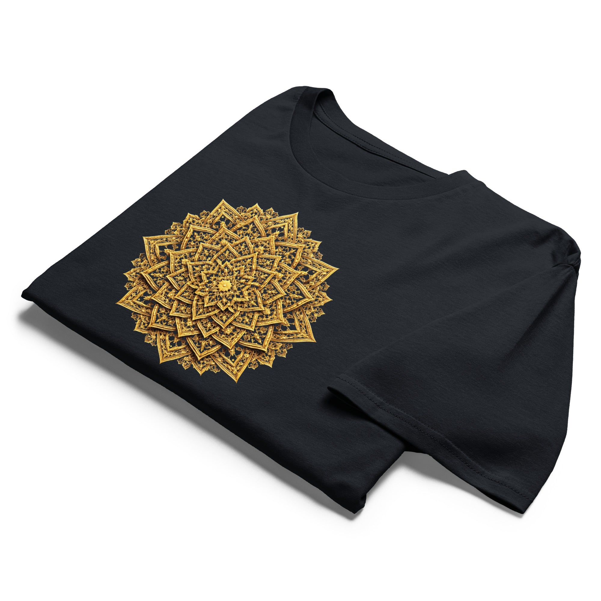 Cotton Heritage MC1082 I Men's Premium Short Sleeve Tee - Golden Star Spiral Men’s Premium Tee – Luxe Nested Stars Graphic Shirt by printfluence.net