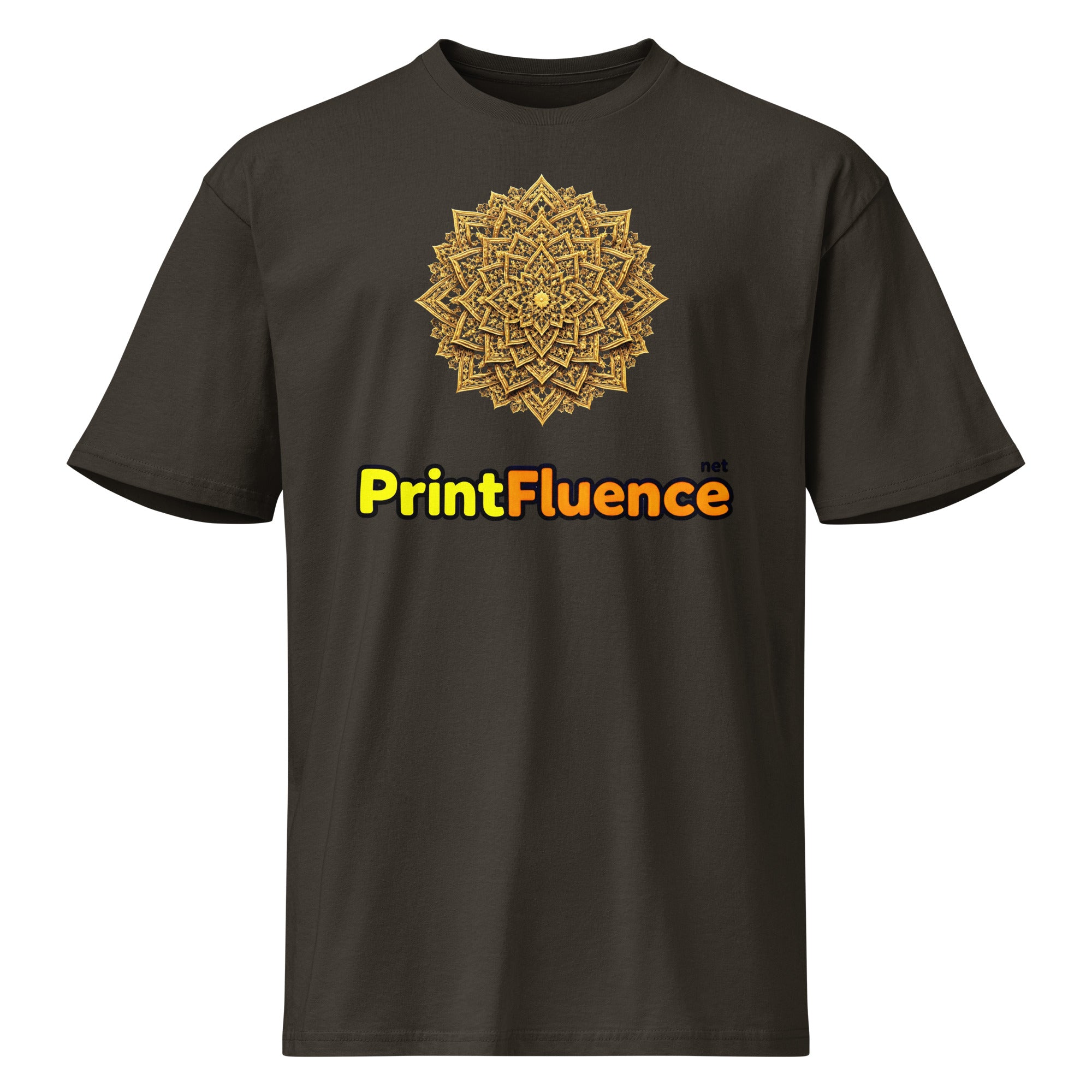 Cotton Heritage MC1082 I Men's Premium Short Sleeve Tee - Golden Star Spiral Men’s Premium Tee – Luxe Nested Stars Graphic Shirt by printfluence.net