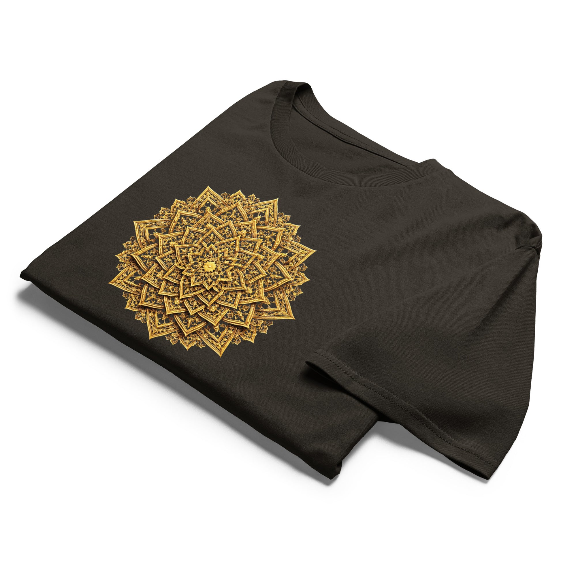 Cotton Heritage MC1082 I Men's Premium Short Sleeve Tee - Golden Star Spiral Men’s Premium Tee – Luxe Nested Stars Graphic Shirt by printfluence.net
