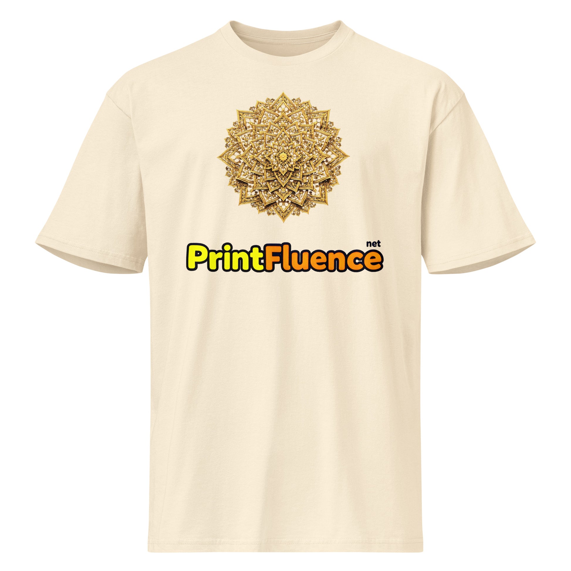 Cotton Heritage MC1082 I Men's Premium Short Sleeve Tee - Golden Star Spiral Men’s Premium Tee – Luxe Nested Stars Graphic Shirt by printfluence.net