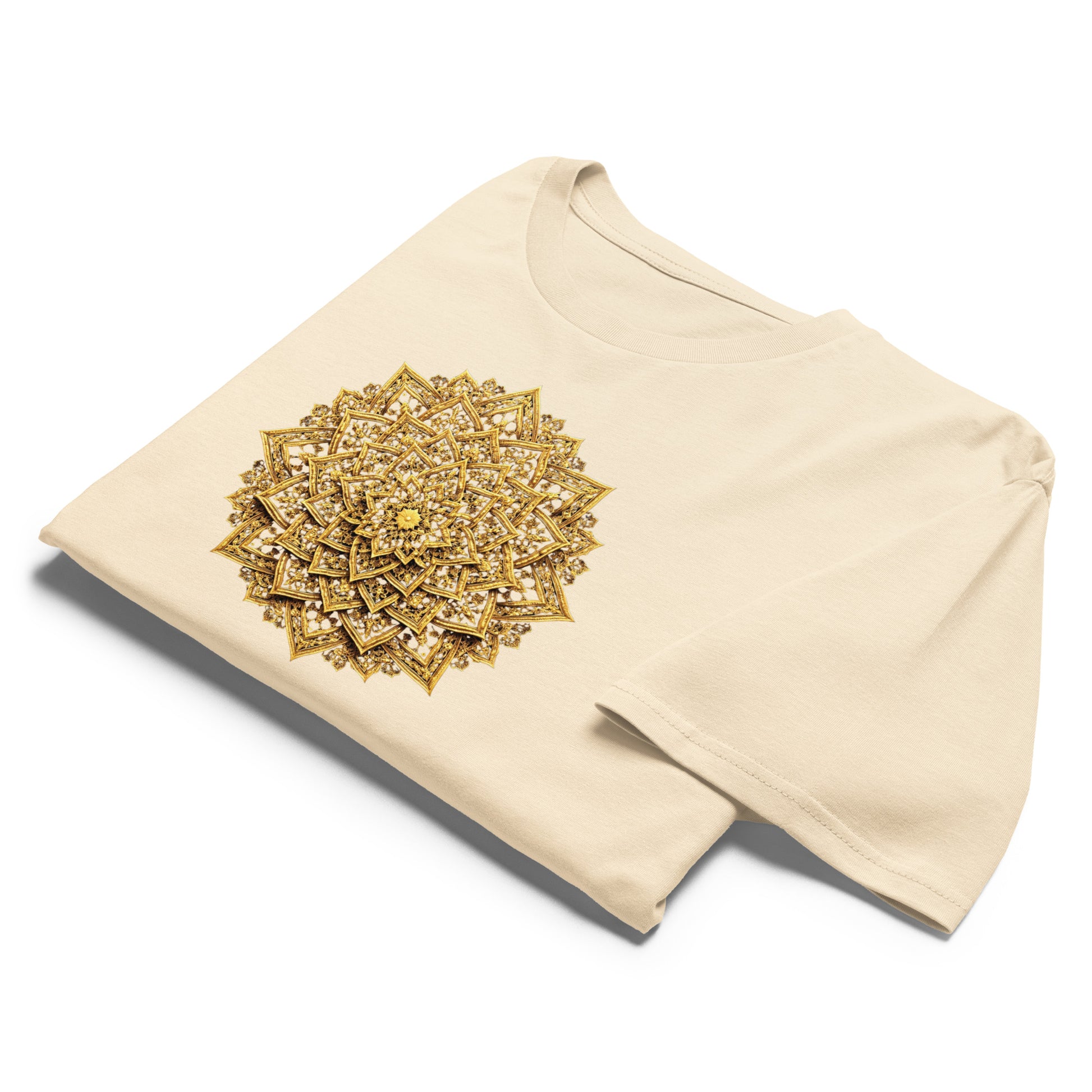 Cotton Heritage MC1082 I Men's Premium Short Sleeve Tee - Golden Star Spiral Men’s Premium Tee – Luxe Nested Stars Graphic Shirt by printfluence.net
