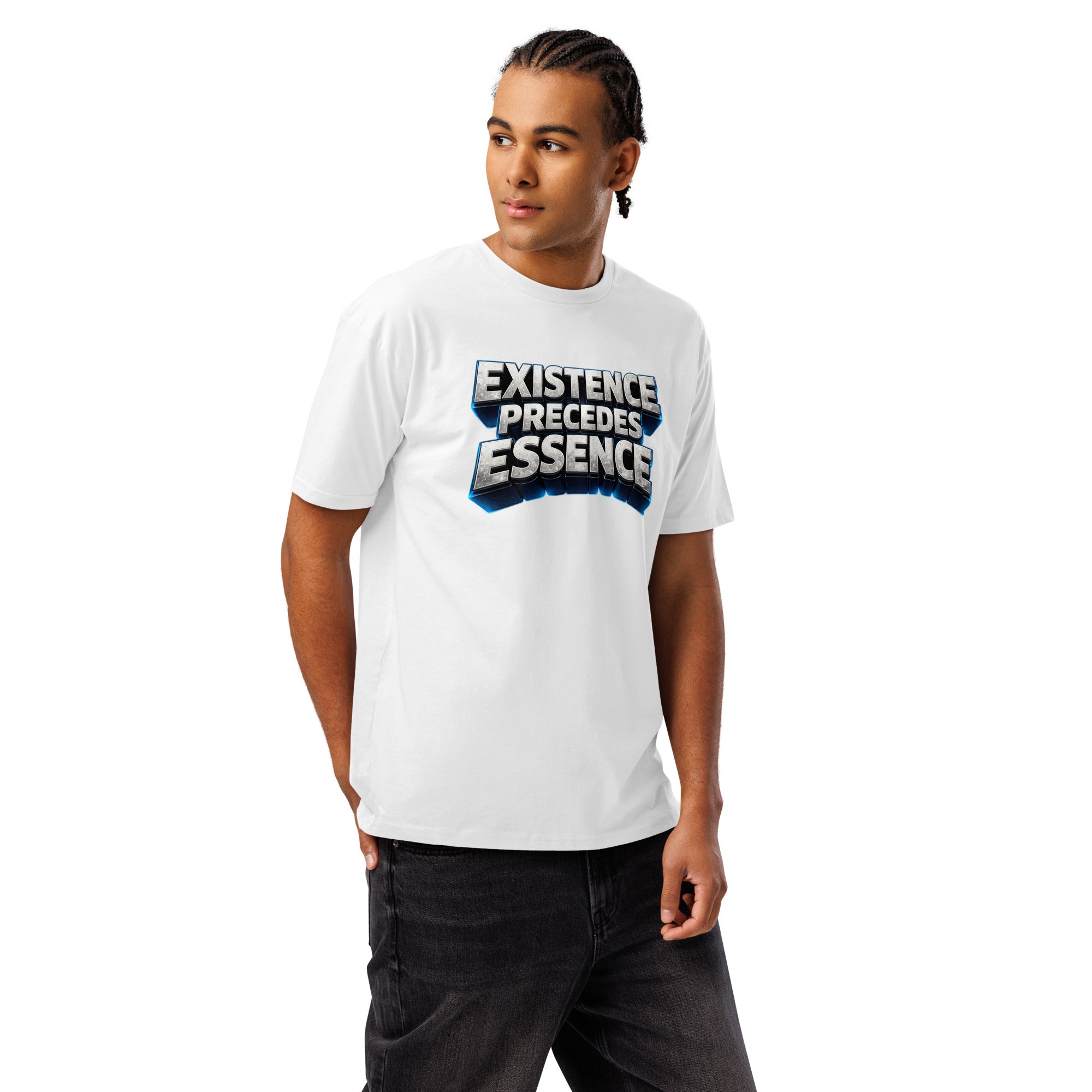Cotton Heritage MC1082 I Men's Premium Short Sleeve Tee - Existence Precedes Essence Tee – Men's Premium Short Sleeve by printfluence.net