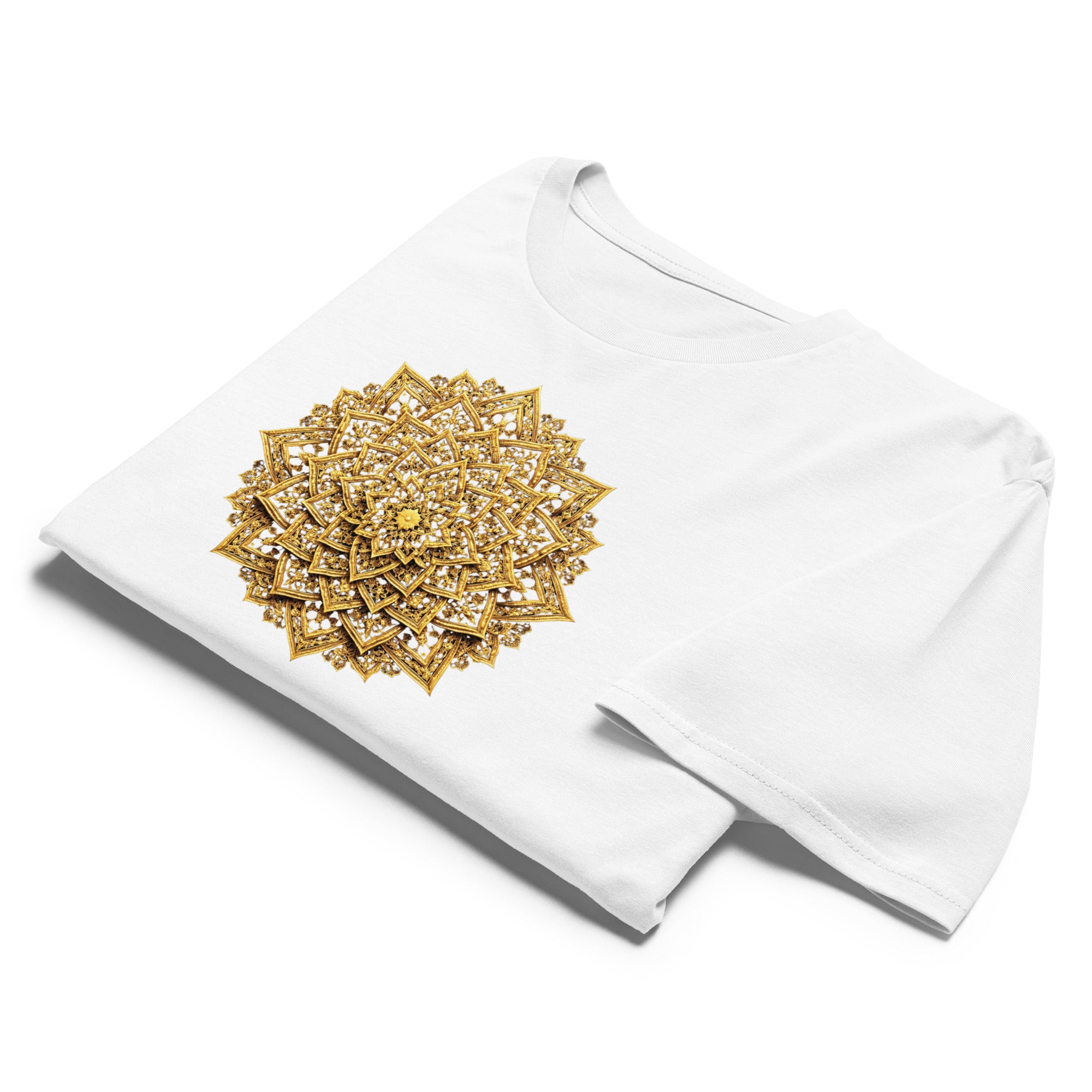 Cotton Heritage MC1082 I Men's Premium Short Sleeve Tee - Golden Star Spiral Men’s Premium Tee – Luxe Nested Stars Graphic Shirt by printfluence.net