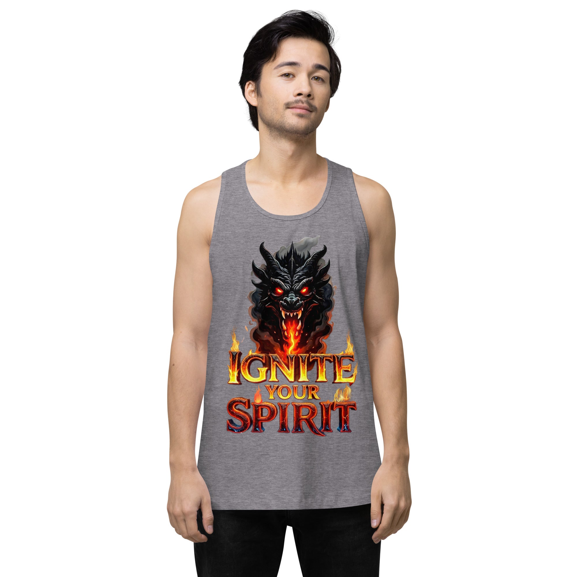 Men’s premium tank top - Ignite Elite Dragon Tank – Opulent Men's Premium Fire by printfluence.net