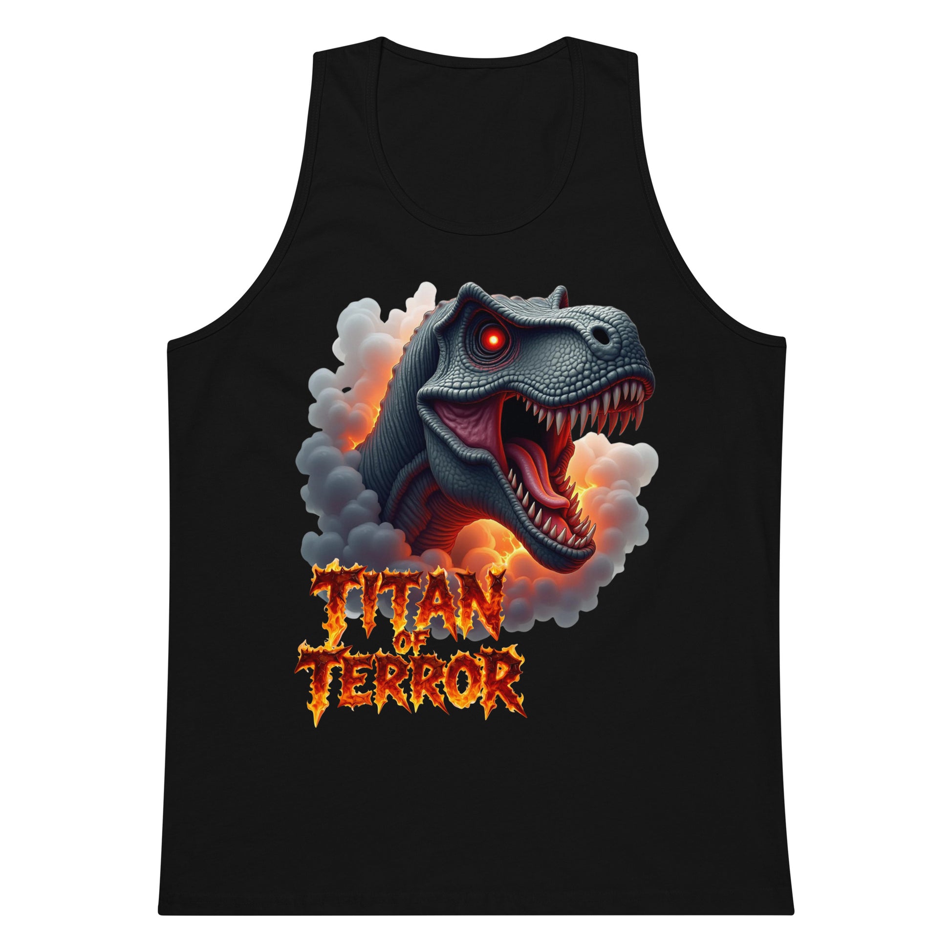 Men’s premium tank top - Titan of Terror Men's Premium Tank – Primal Power for Elite Dominators by printfluence.net