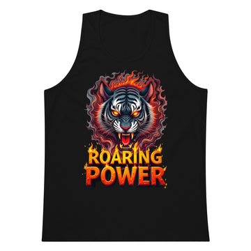 Men’s premium tank top - Roaring Power Tiger Tank – Fierce Premium Gym Beast Mode by printfluence.net