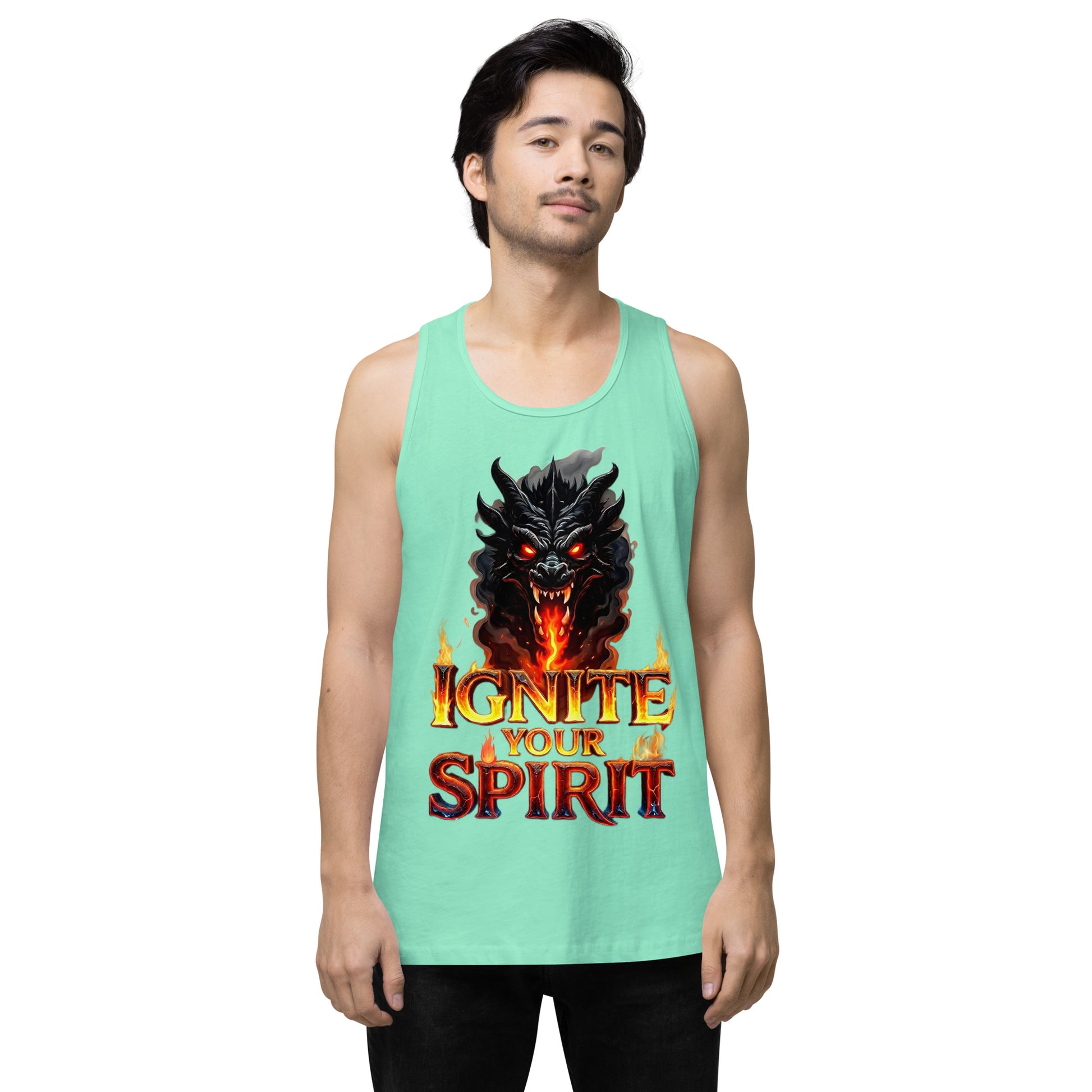 Men’s premium tank top - Ignite Elite Dragon Tank – Opulent Men's Premium Fire by printfluence.net