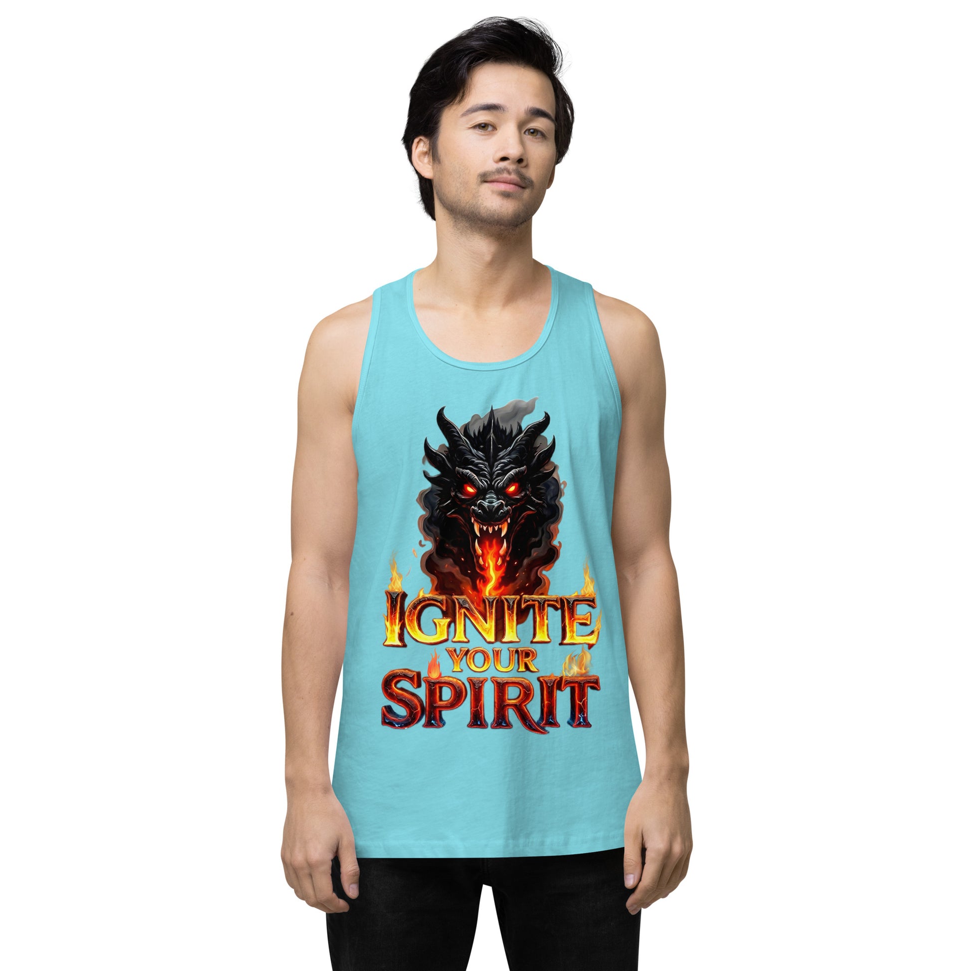 Men’s premium tank top - Ignite Elite Dragon Tank – Opulent Men's Premium Fire by printfluence.net
