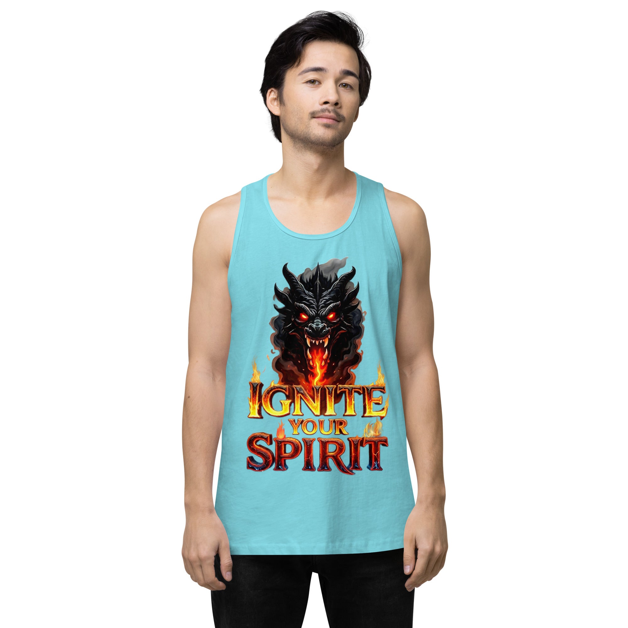 Men’s premium tank top - Ignite Elite Dragon Tank – Opulent Men's Premium Fire by printfluence.net