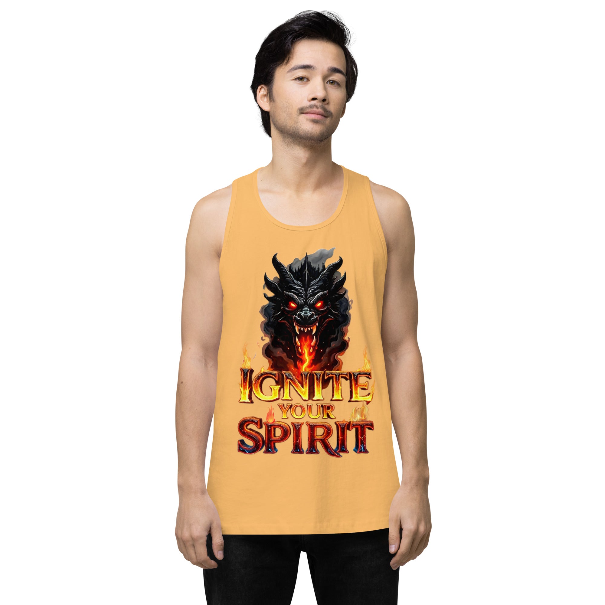 Men’s premium tank top - Ignite Elite Dragon Tank – Opulent Men's Premium Fire by printfluence.net