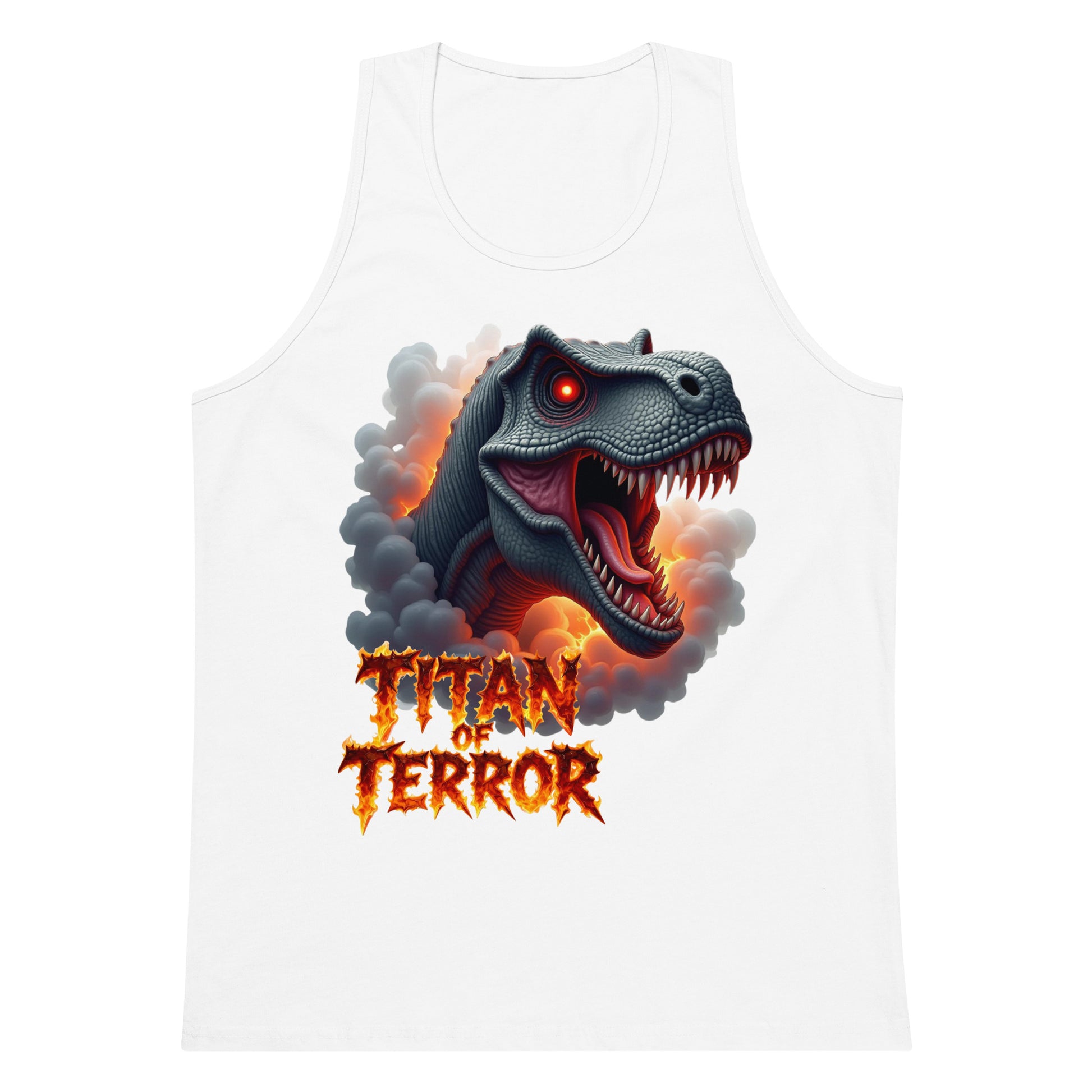 Men’s premium tank top - Titan of Terror Men's Premium Tank – Primal Power for Elite Dominators by printfluence.net
