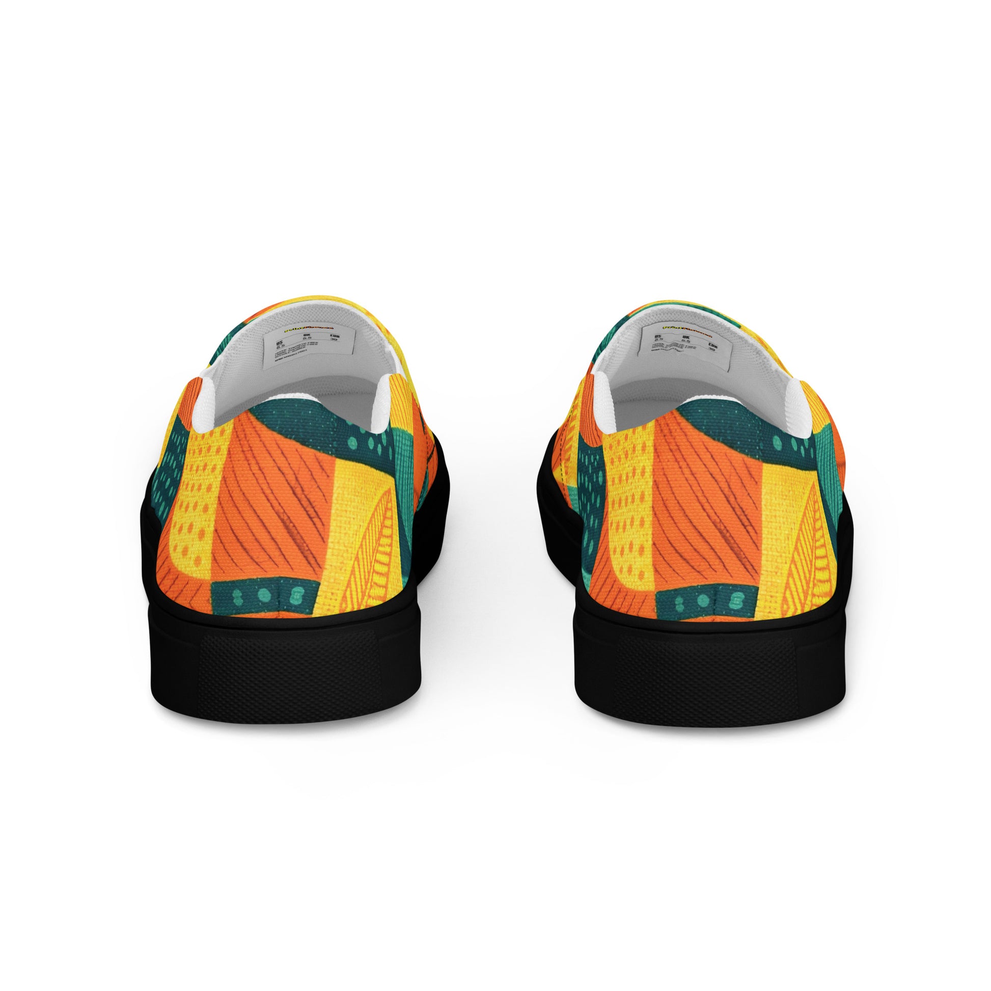 Men’s slip-on canvas shoes - Tropical Mosaic: Men’s Premium Canvas Slip-On Shoes by printfluence.net