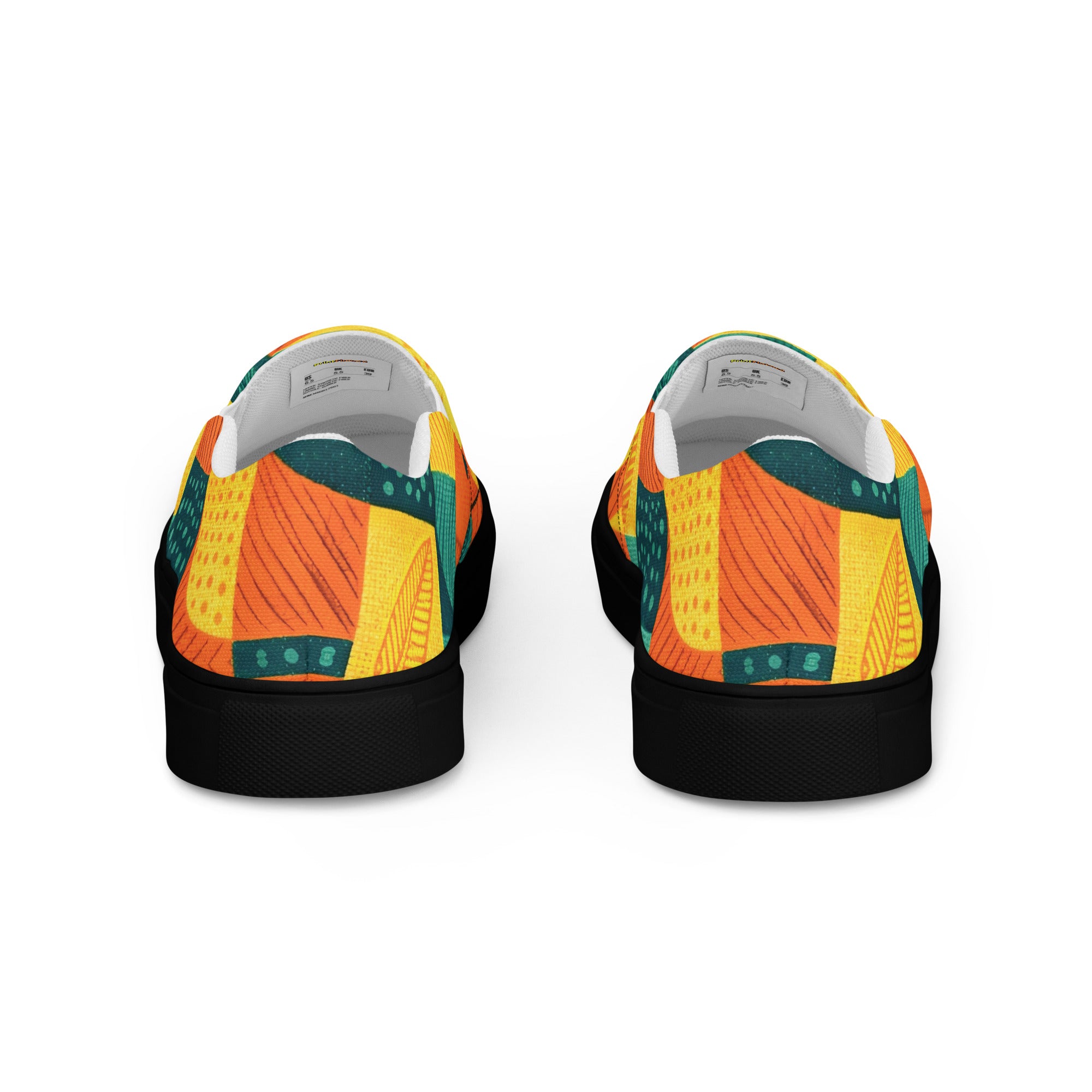 Men’s slip-on canvas shoes - Tropical Mosaic: Men’s Premium Canvas Slip-On Shoes by printfluence.net