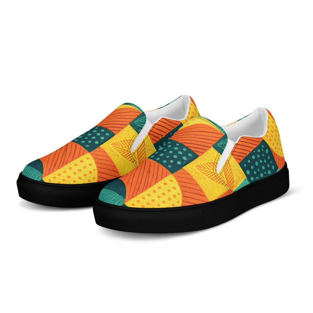 Men’s slip-on canvas shoes - Tropical Mosaic: Men’s Premium Canvas Slip-On Shoes by printfluence.net