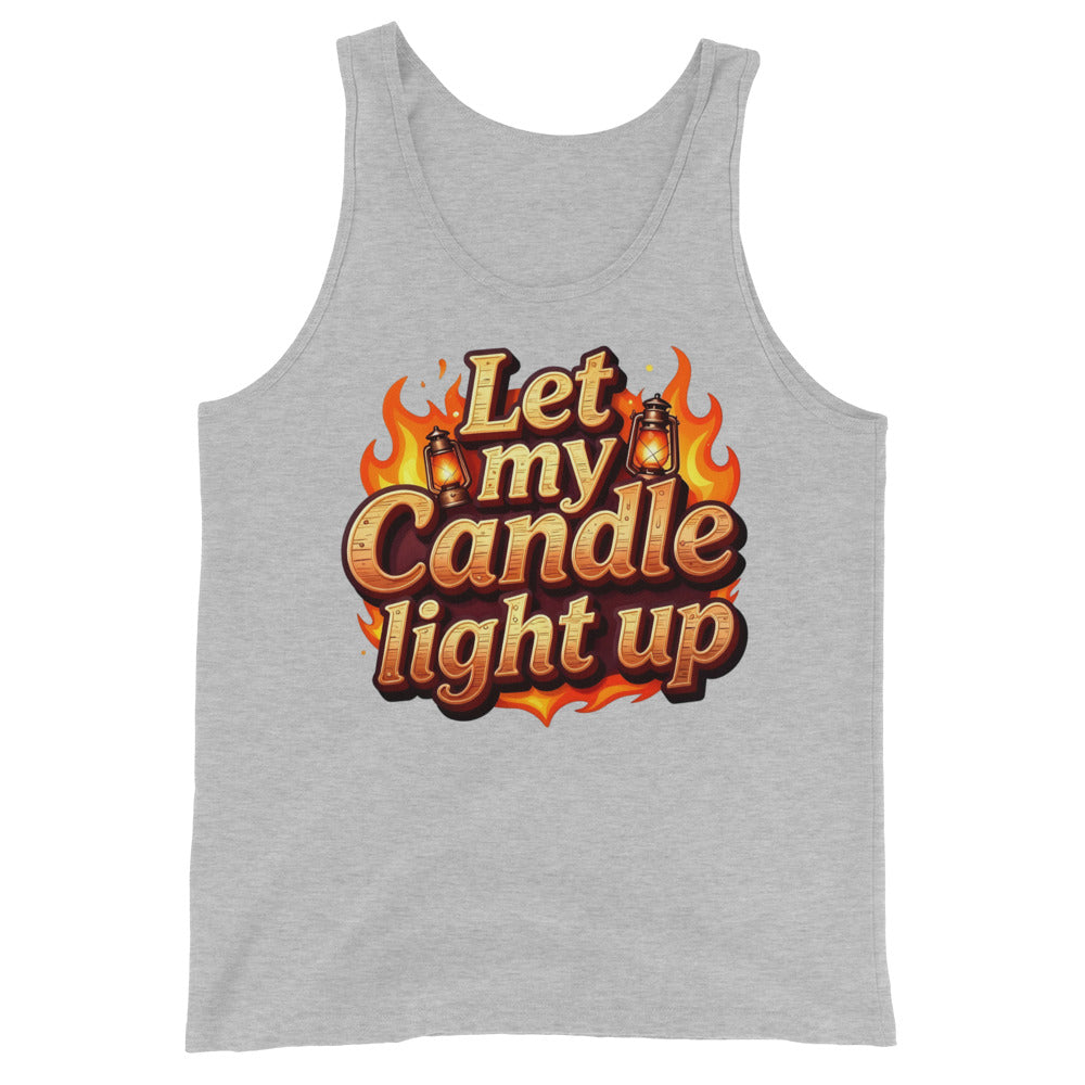 Men's Tank Top - Let My Candle Light Up Men's Tank – Radiant Power for Elite Achievers by printfluence.net