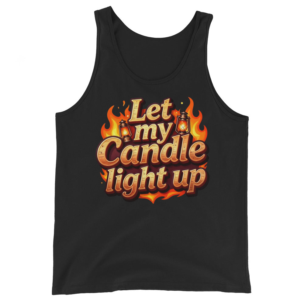 Men's Tank Top - Let My Candle Light Up Men's Tank – Radiant Power for Elite Achievers by printfluence.net