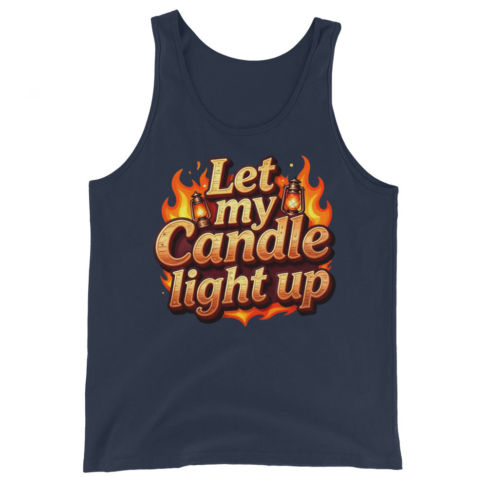 Men's Tank Top - Let My Candle Light Up Men's Tank – Radiant Power for Elite Achievers by printfluence.net