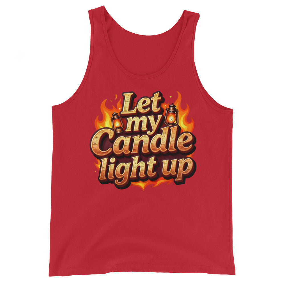 Men's Tank Top - Let My Candle Light Up Men's Tank – Radiant Power for Elite Achievers by printfluence.net
