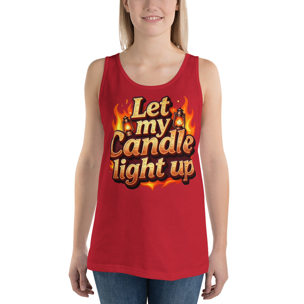 Men's Tank Top - Let My Candle Light Up Men's Tank – Radiant Power for Elite Achievers by printfluence.net