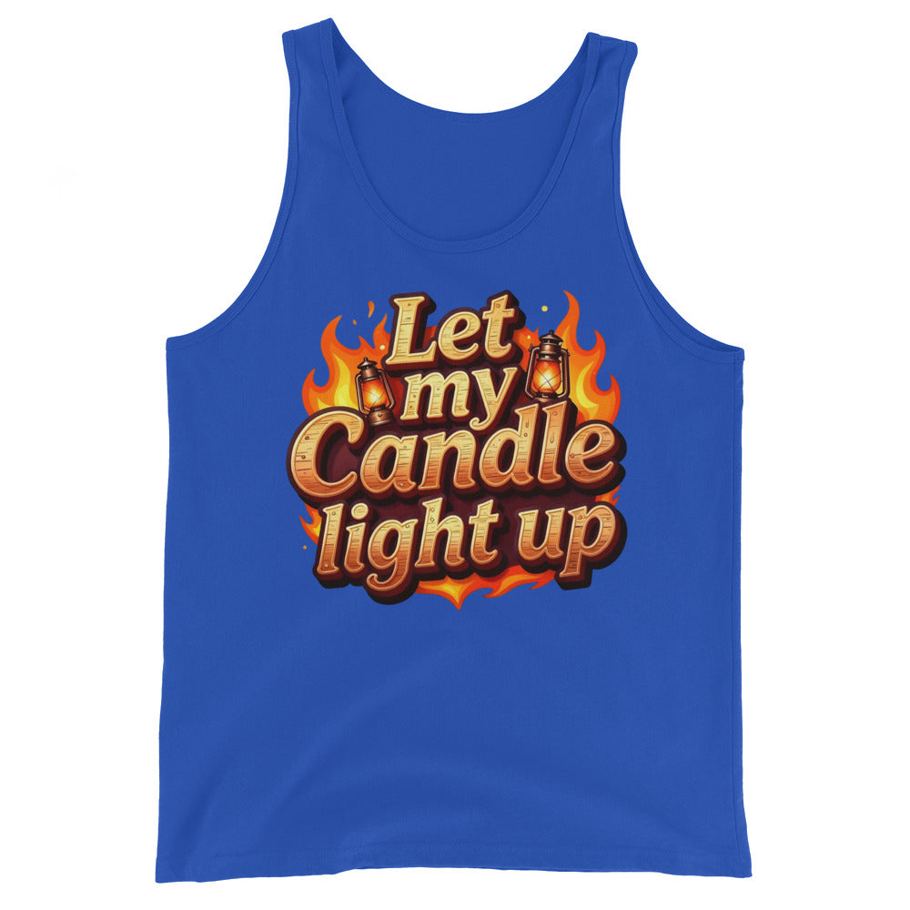 Men's Tank Top - Let My Candle Light Up Men's Tank – Radiant Power for Elite Achievers by printfluence.net