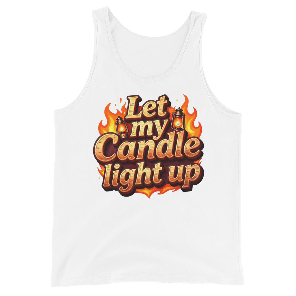 Men's Tank Top - Let My Candle Light Up Men's Tank – Radiant Power for Elite Achievers by printfluence.net