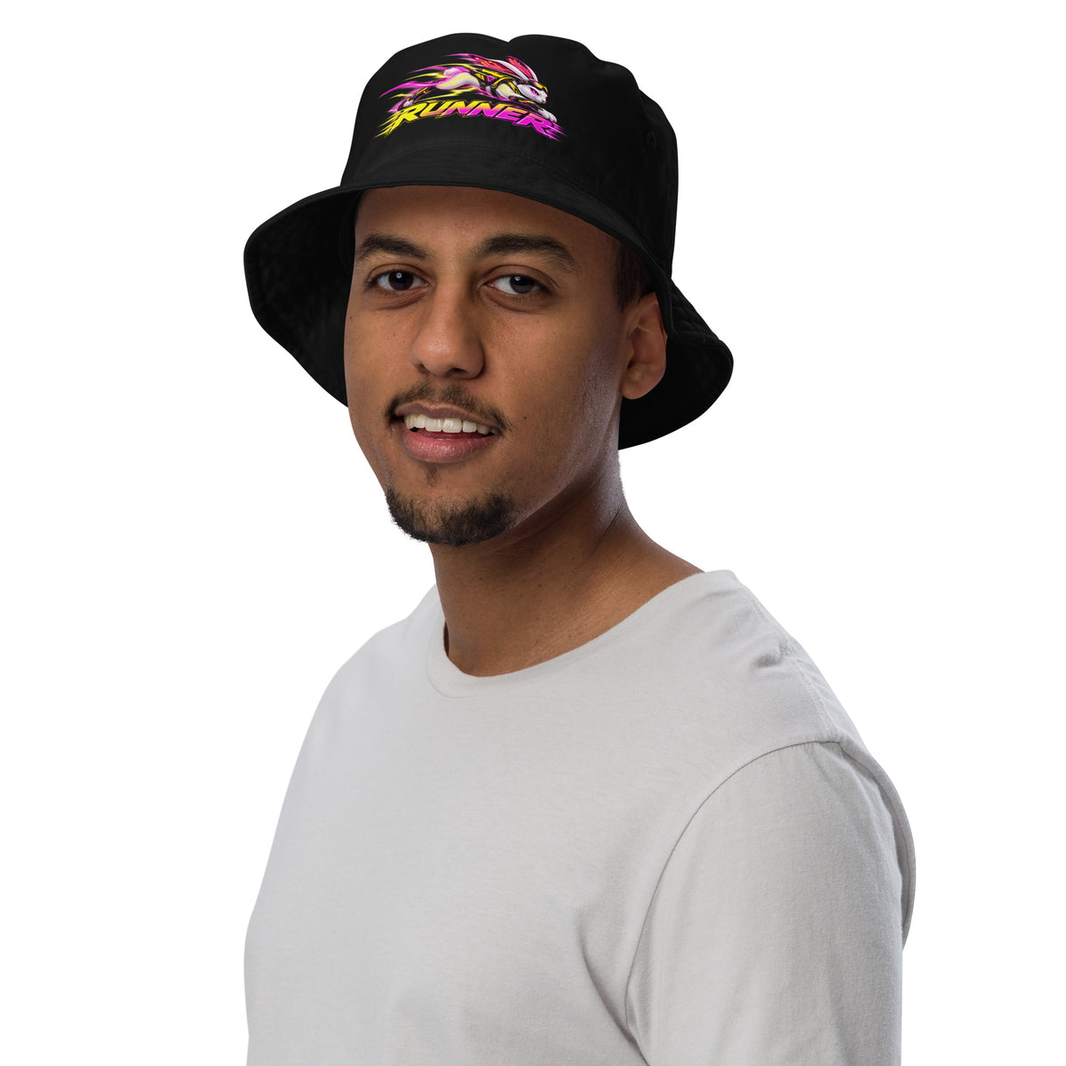 Cyberpunk Animals Lovers | Organic Bucket Hat — RUNNER by printfluence