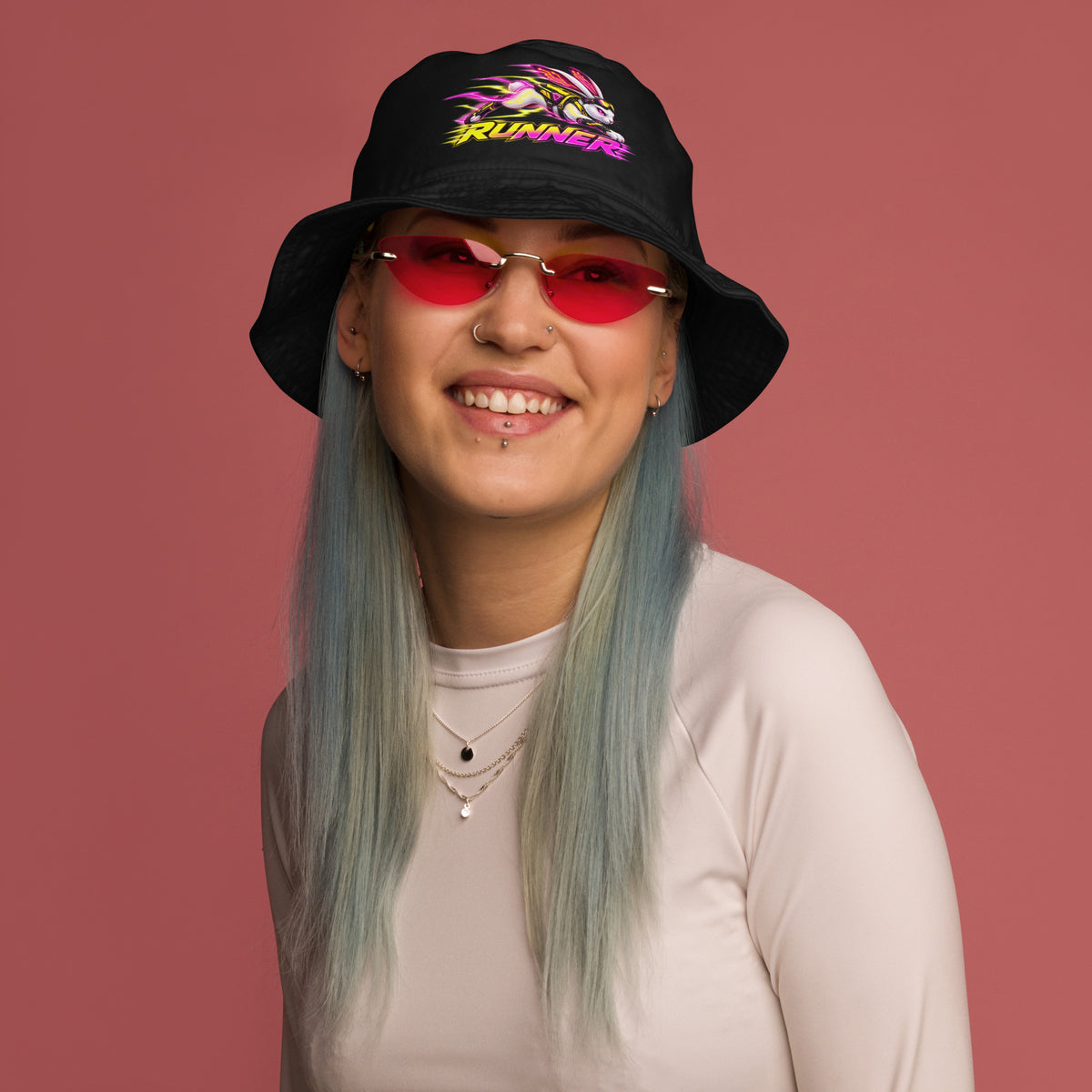 Cyberpunk Animals Lovers | Organic Bucket Hat — RUNNER by printfluence